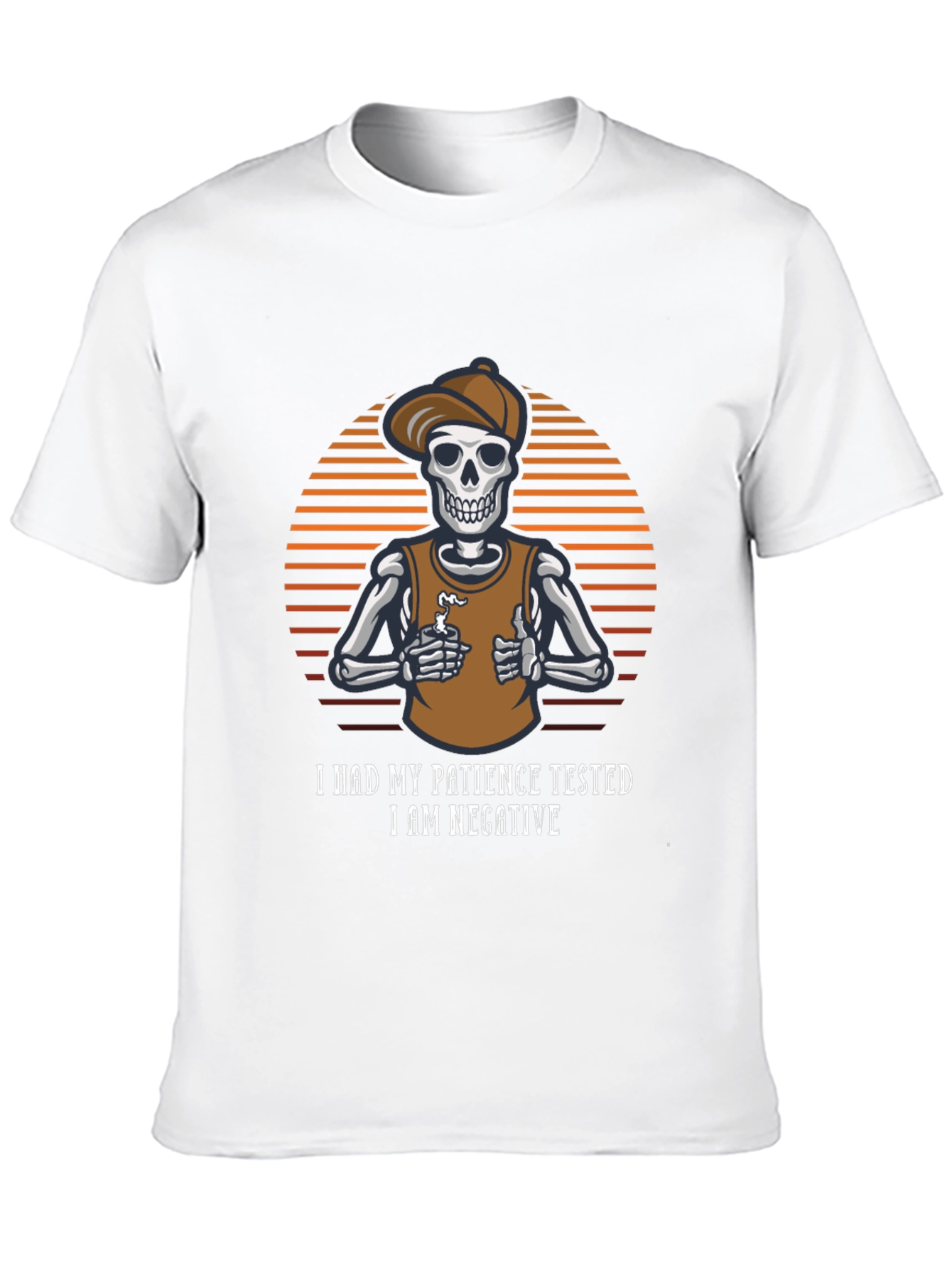 Patience Tested Skeleton Graphic T-Shirt