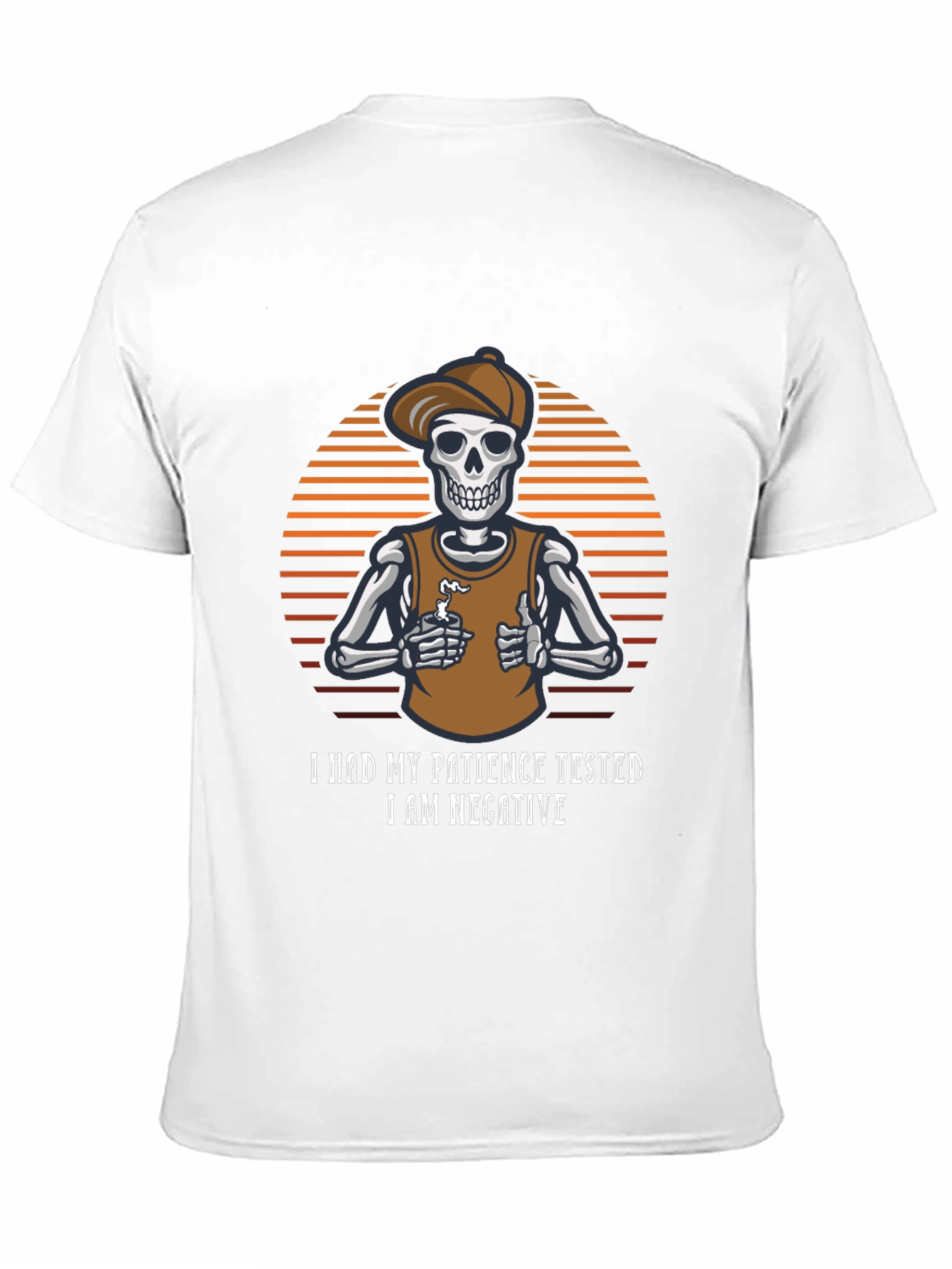 Patience Tested Skeleton Graphic T-Shirt