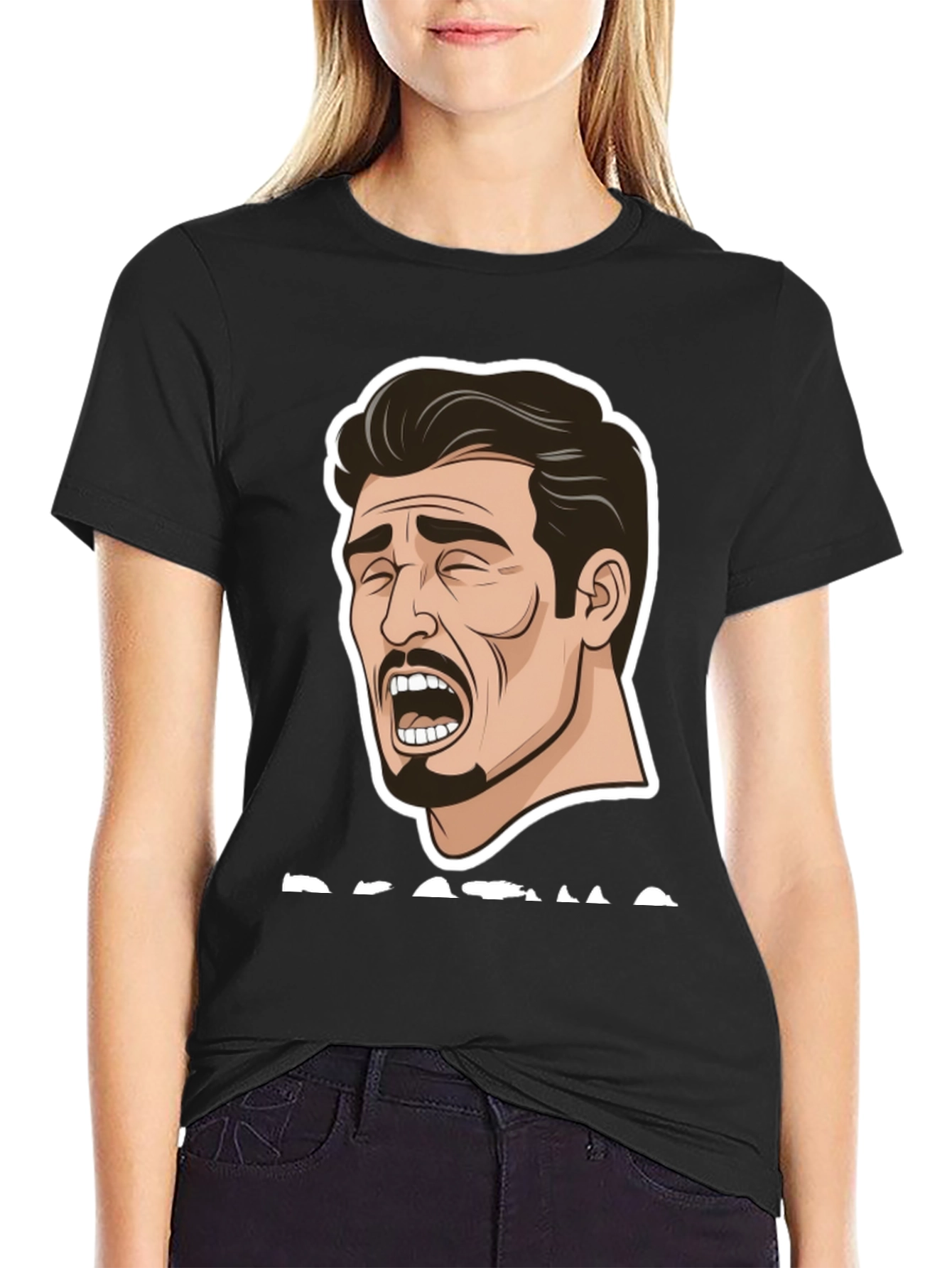Dramatic Meme Graphic T-Shirt - Black