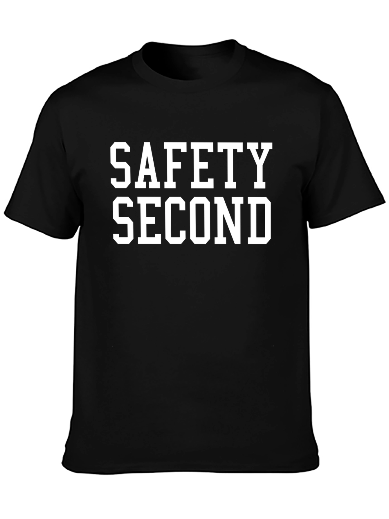 Safety Second Graphic Tee - Black Cotton T-Shirt