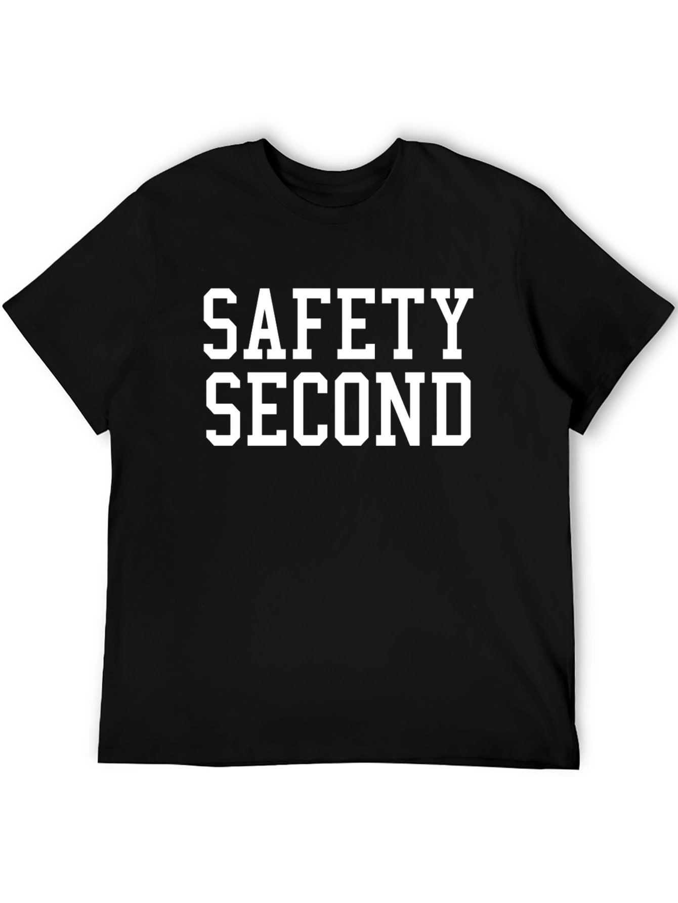 Safety Second Graphic Tee - Black Cotton T-Shirt