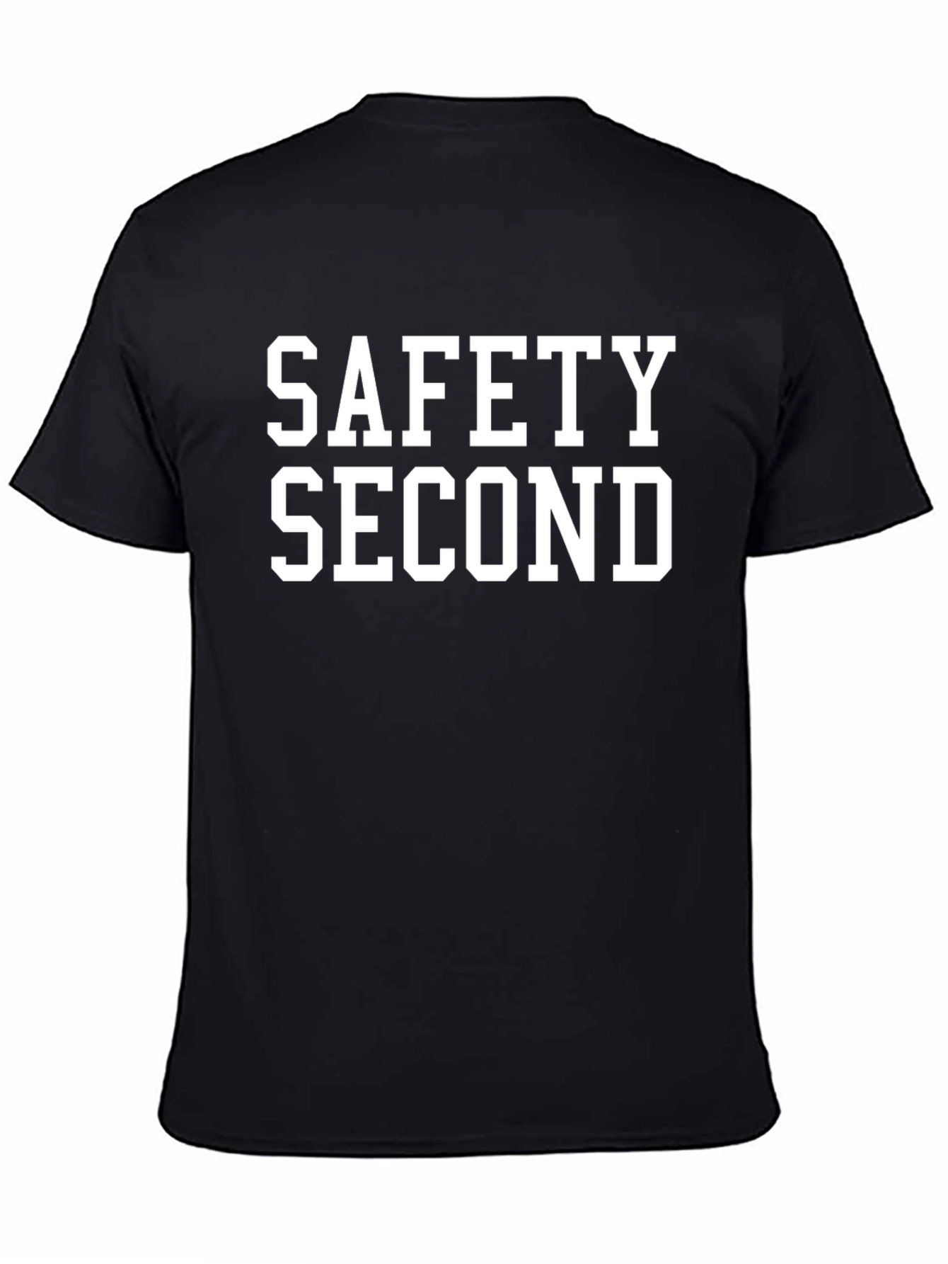 Safety Second Graphic Tee - Black Cotton T-Shirt