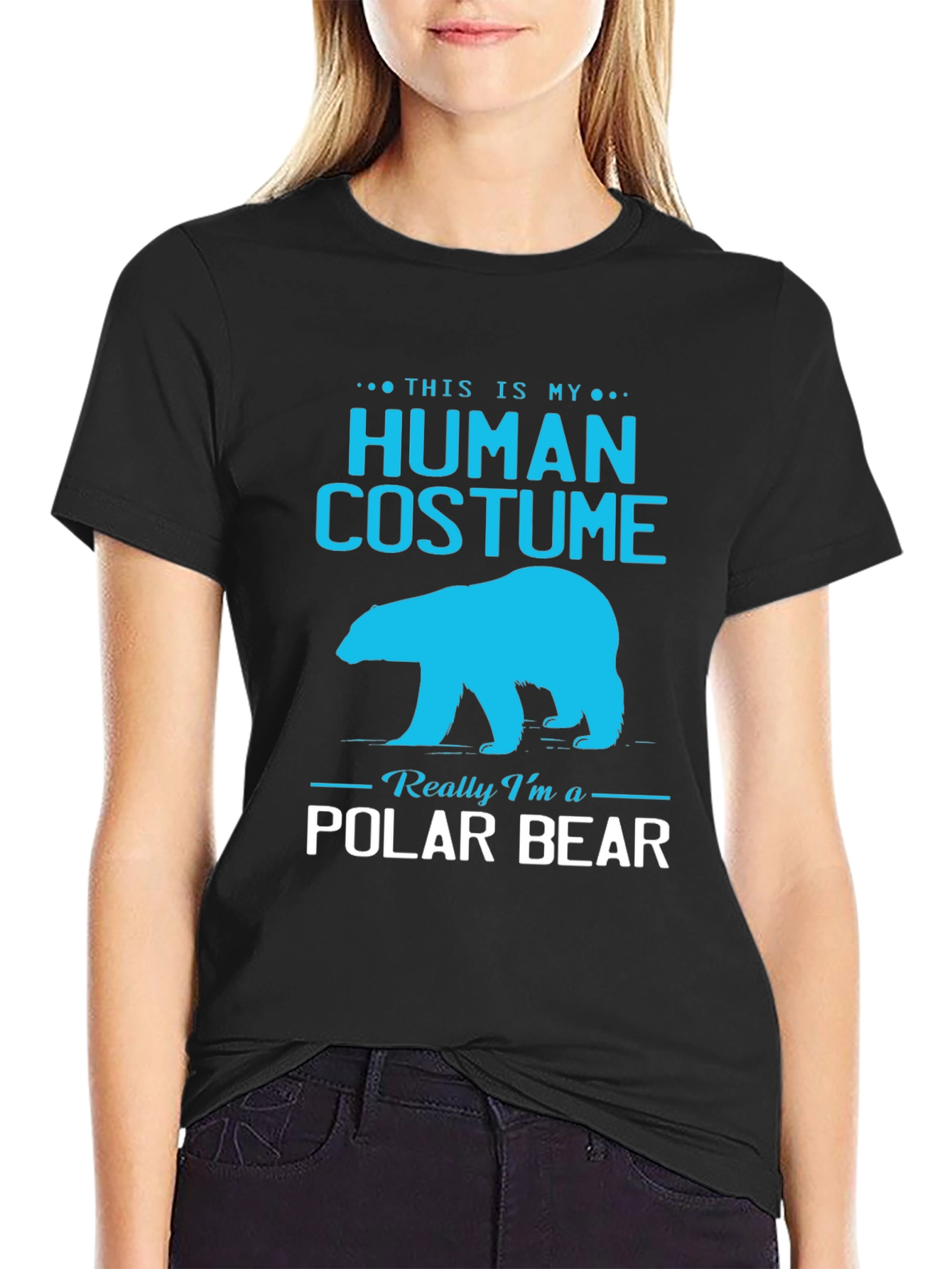 Human Costume Polar Bear Graphic Tee