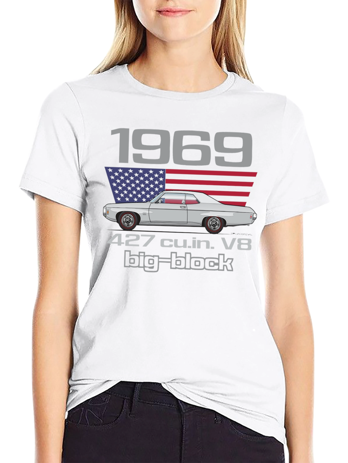 1969 Classic Car T-Shirt - 427 cu.in. V8 Big-Block