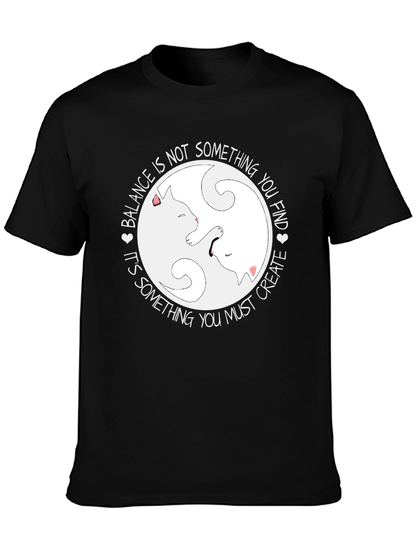 Yin Yang Cats Balance T-Shirt