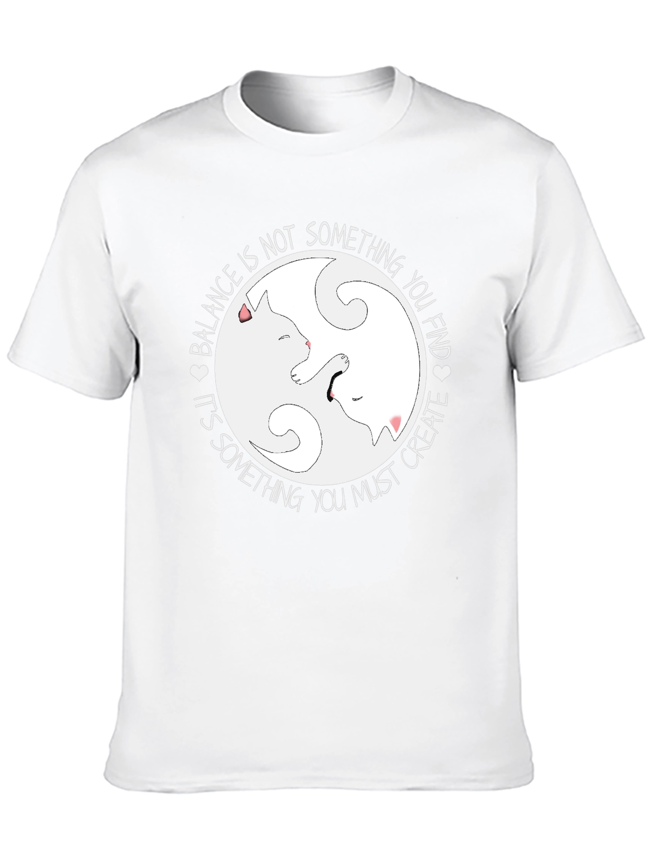 Yin Yang Cats Balance T-Shirt