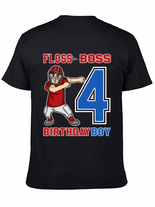 Floss Like a Boss Birthday Boy 4 T-Shirt
