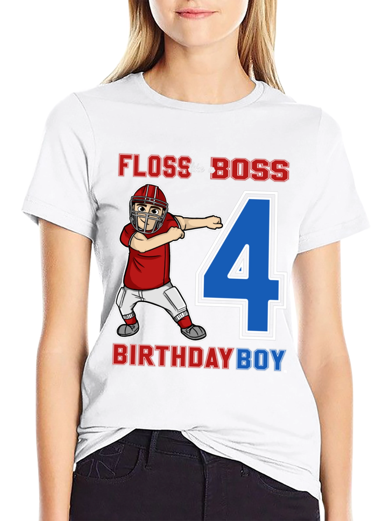 Floss Like a Boss Birthday Boy 4 T-Shirt