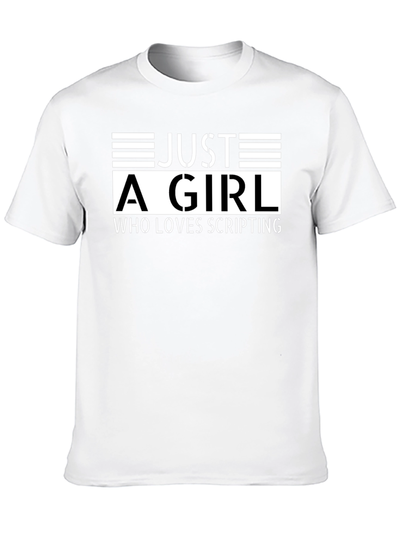 Just a Girl Who Loves Scripting Black T-Shirt