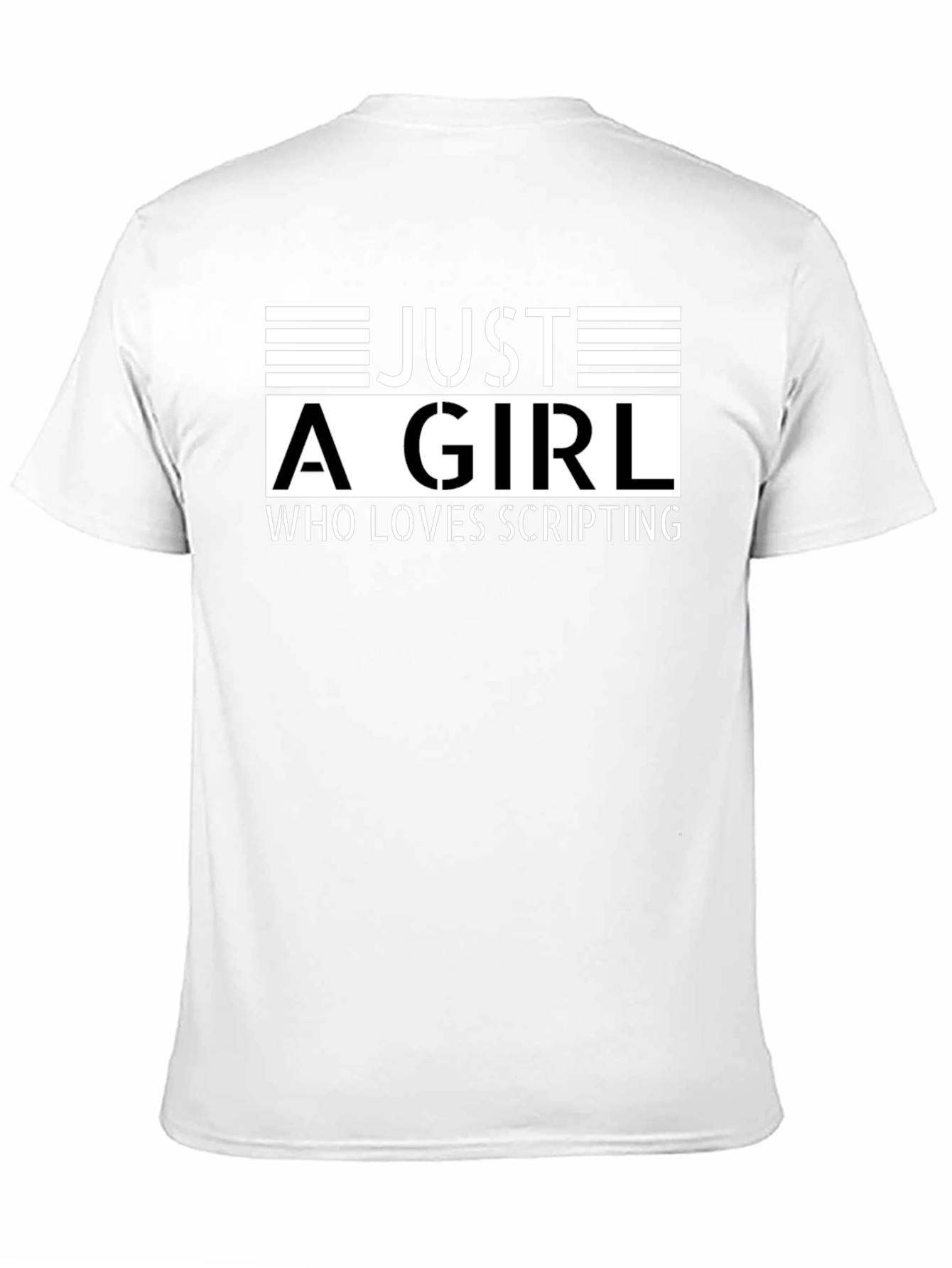 Just a Girl Who Loves Scripting Black T-Shirt