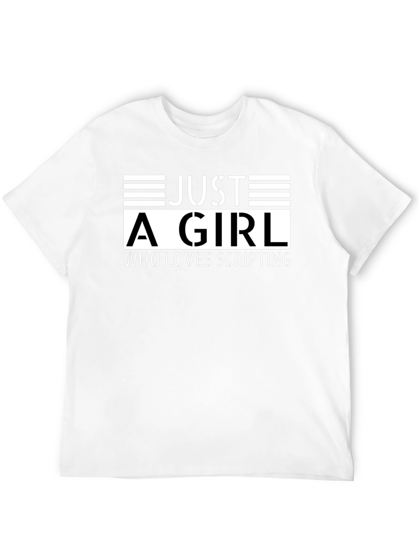 Just a Girl Who Loves Scripting Black T-Shirt