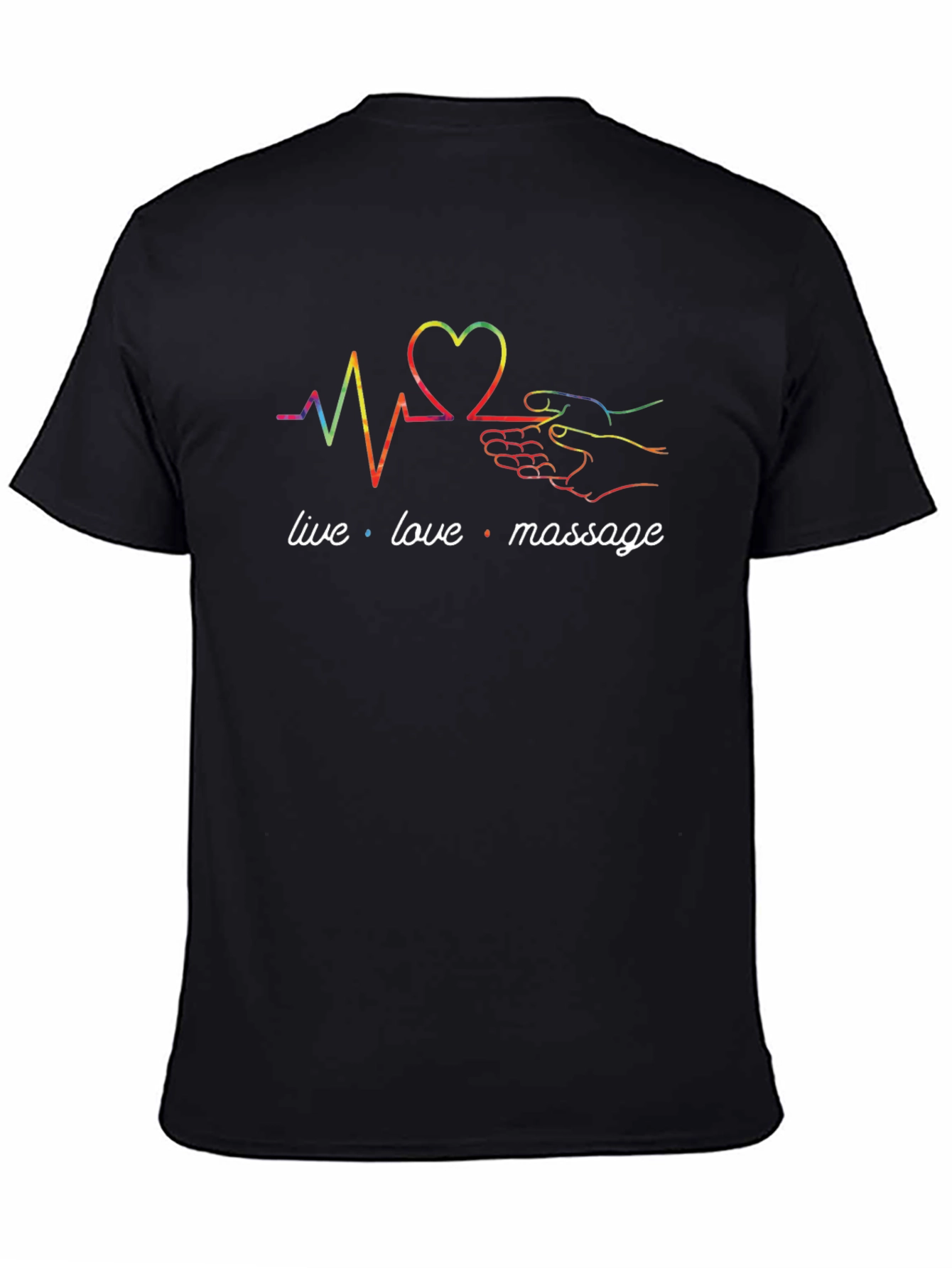 Live Love Massage Graphic Tee - Black