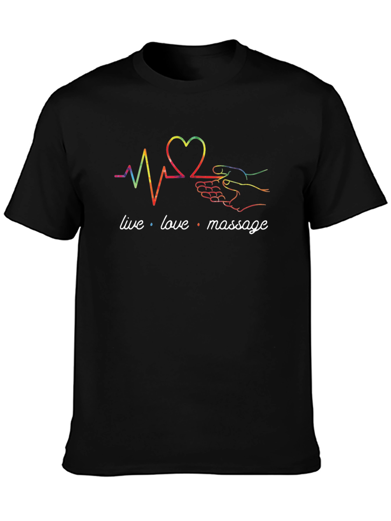 Live Love Massage Graphic Tee - Black