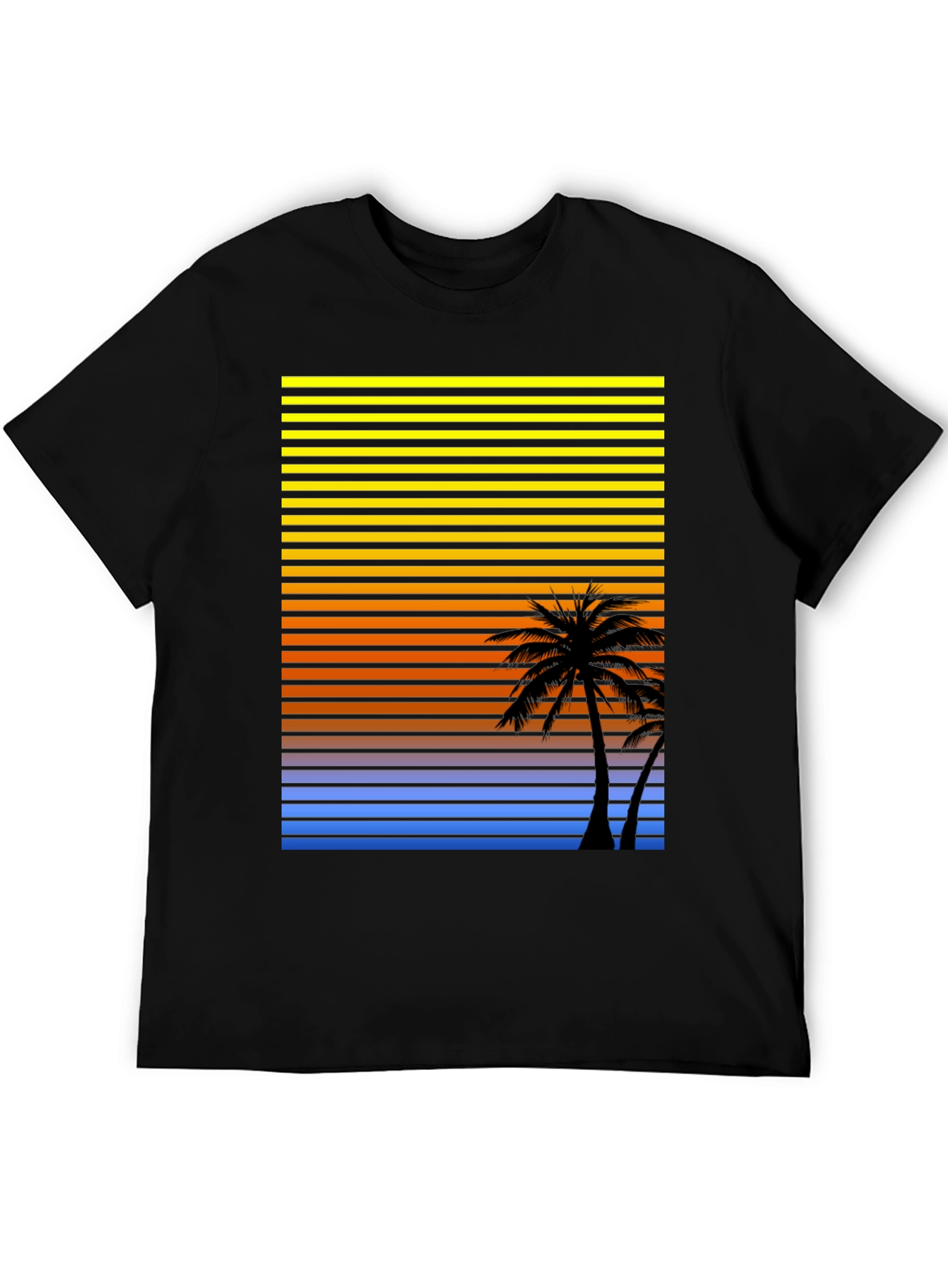 Retro Palm Tree Sunset T-Shirt