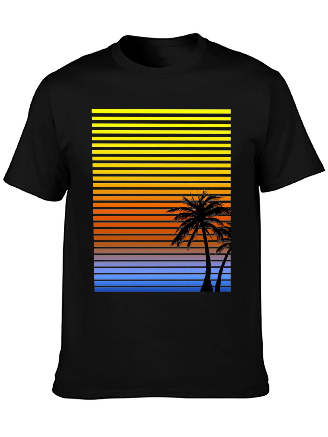 Retro Palm Tree Sunset T-Shirt