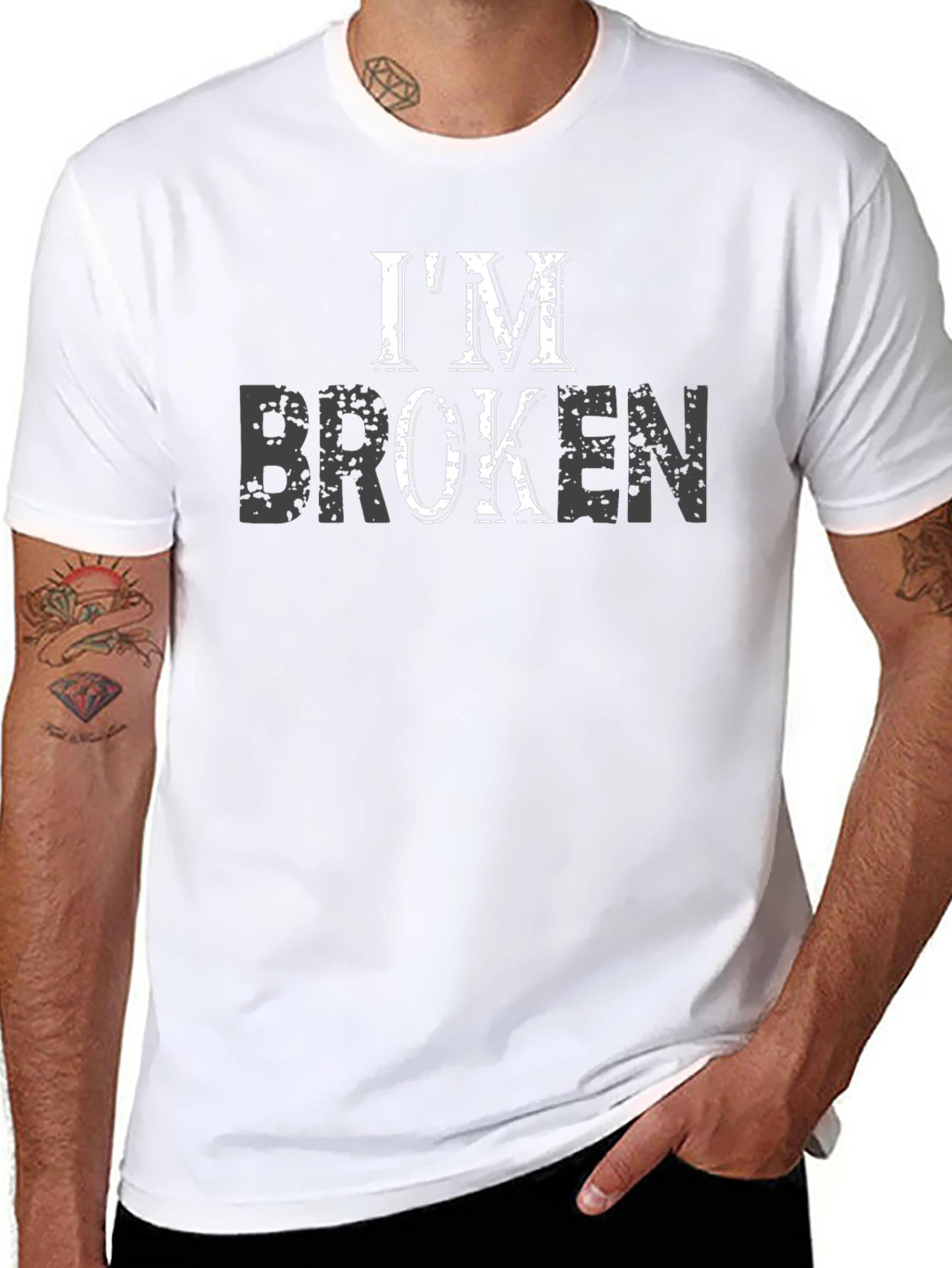 Im Broken Black Graphic T-Shirt