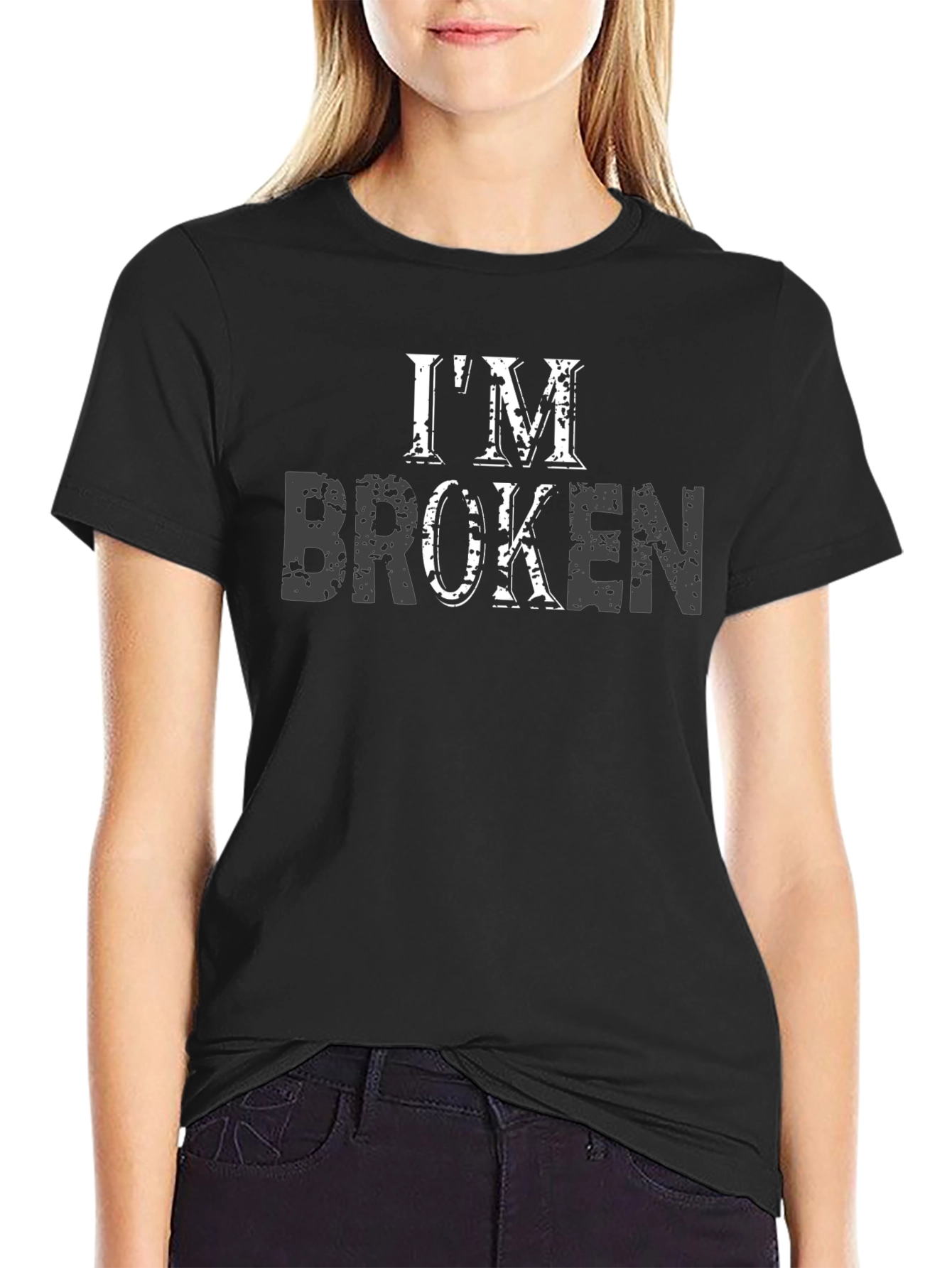 Im Broken Black Graphic T-Shirt