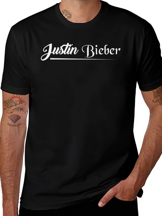 Justin Bieber Black Graphic T-Shirt - Stylish & Comfortable
