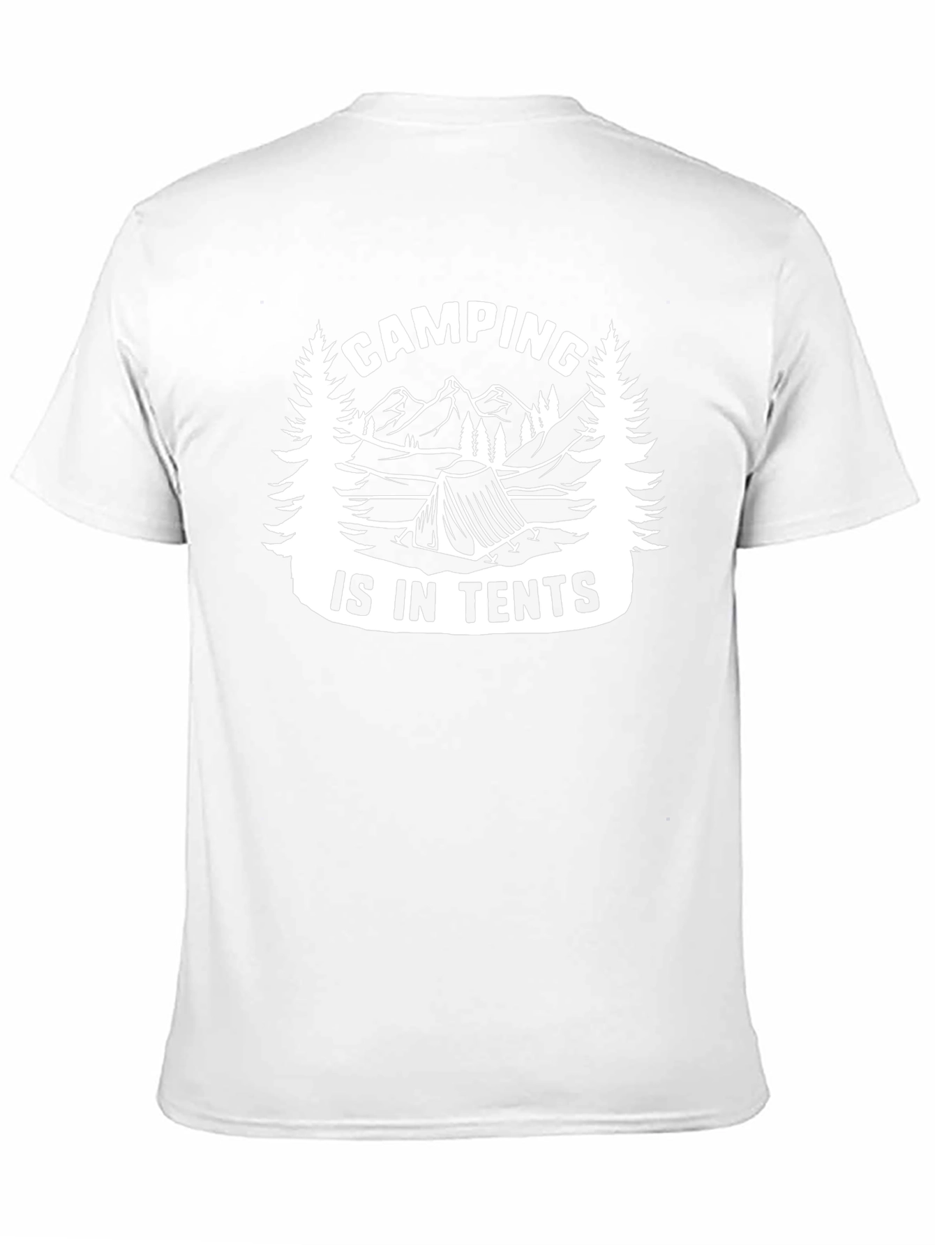 Camping Is In Tents Black T-Shirt