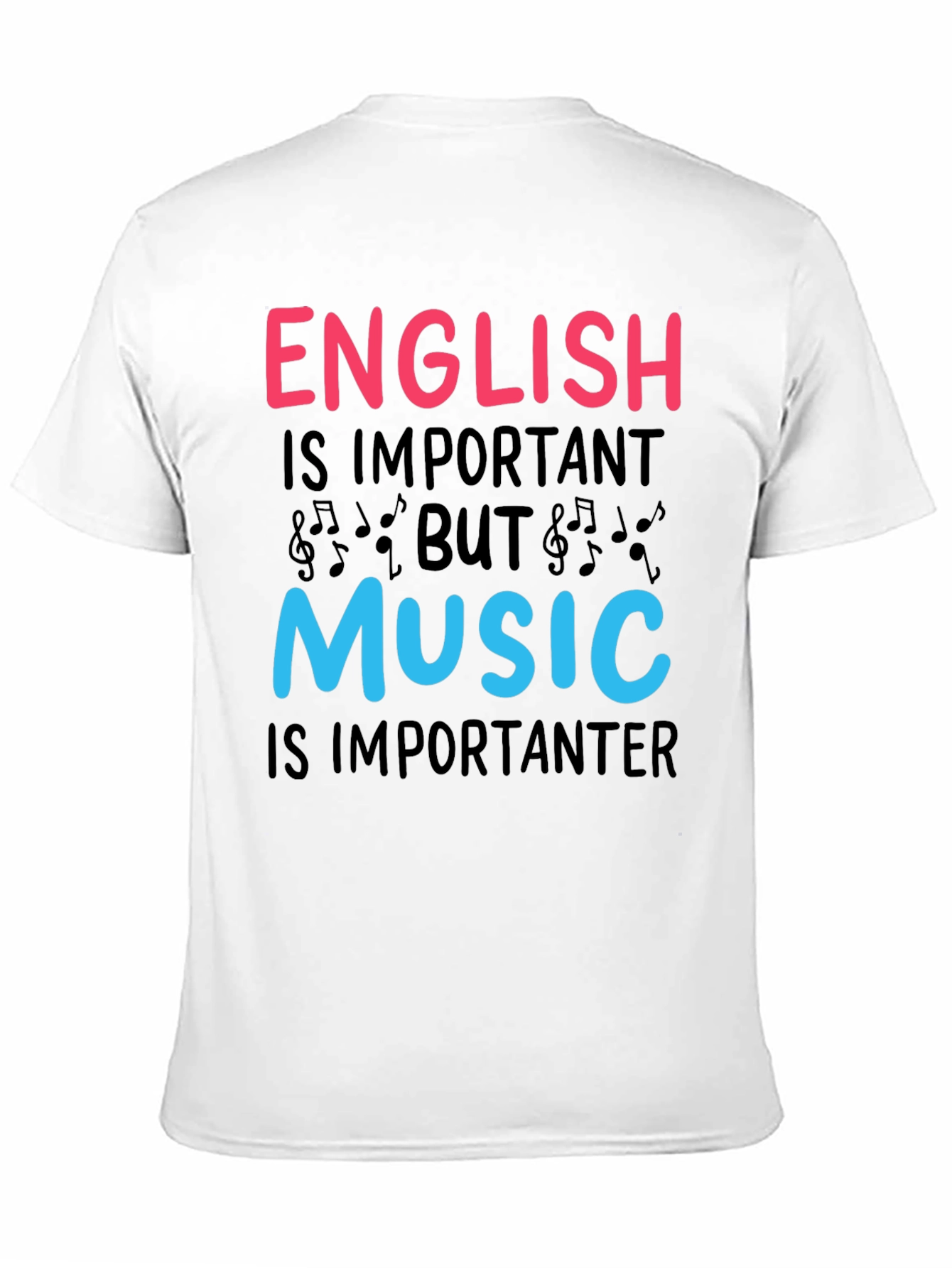 English vs Music T-Shirt - Importanter Funny Tee