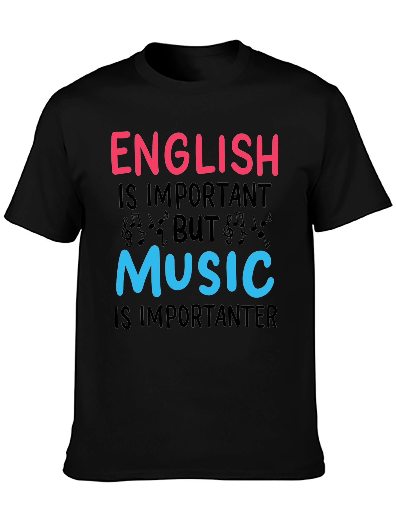 English vs Music T-Shirt - Importanter Funny Tee