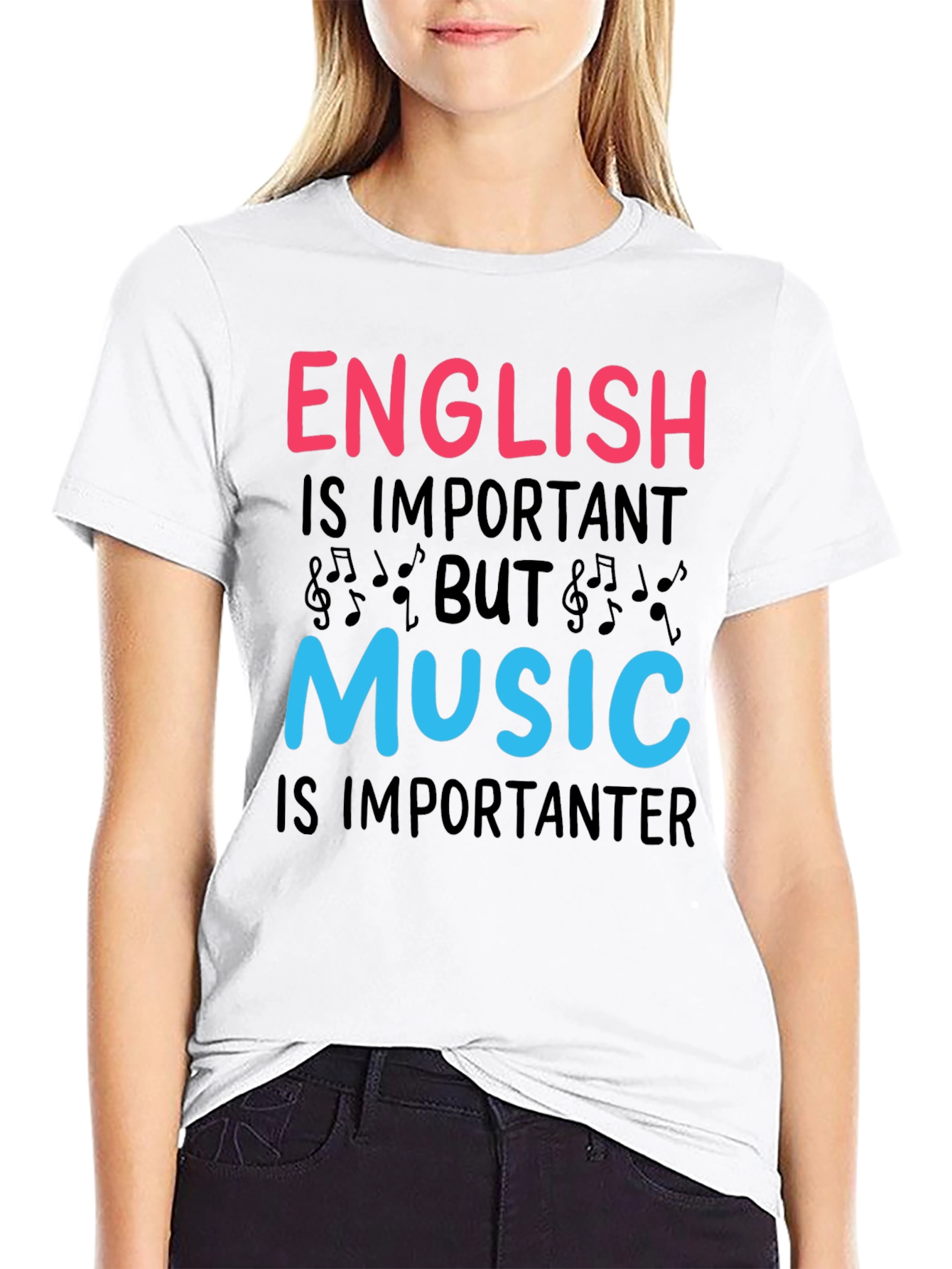 English vs Music T-Shirt - Importanter Funny Tee