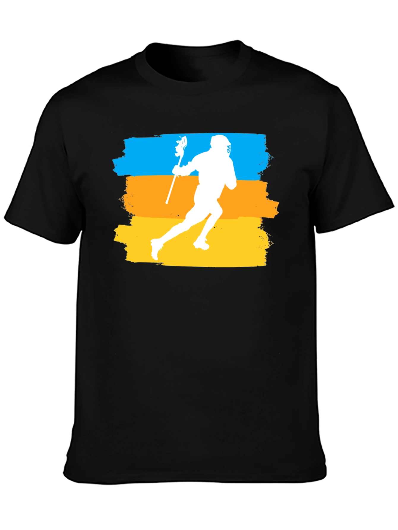 Lacrosse Player Graphic T-Shirt - Athletic Sport Tee