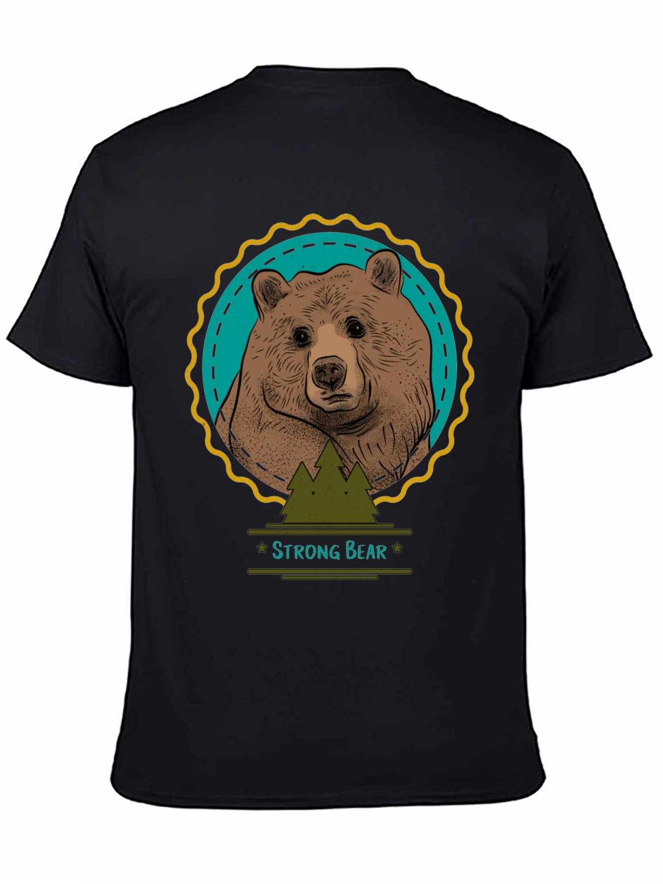 Strong Bear Graphic Tee - Nature Inspired Design