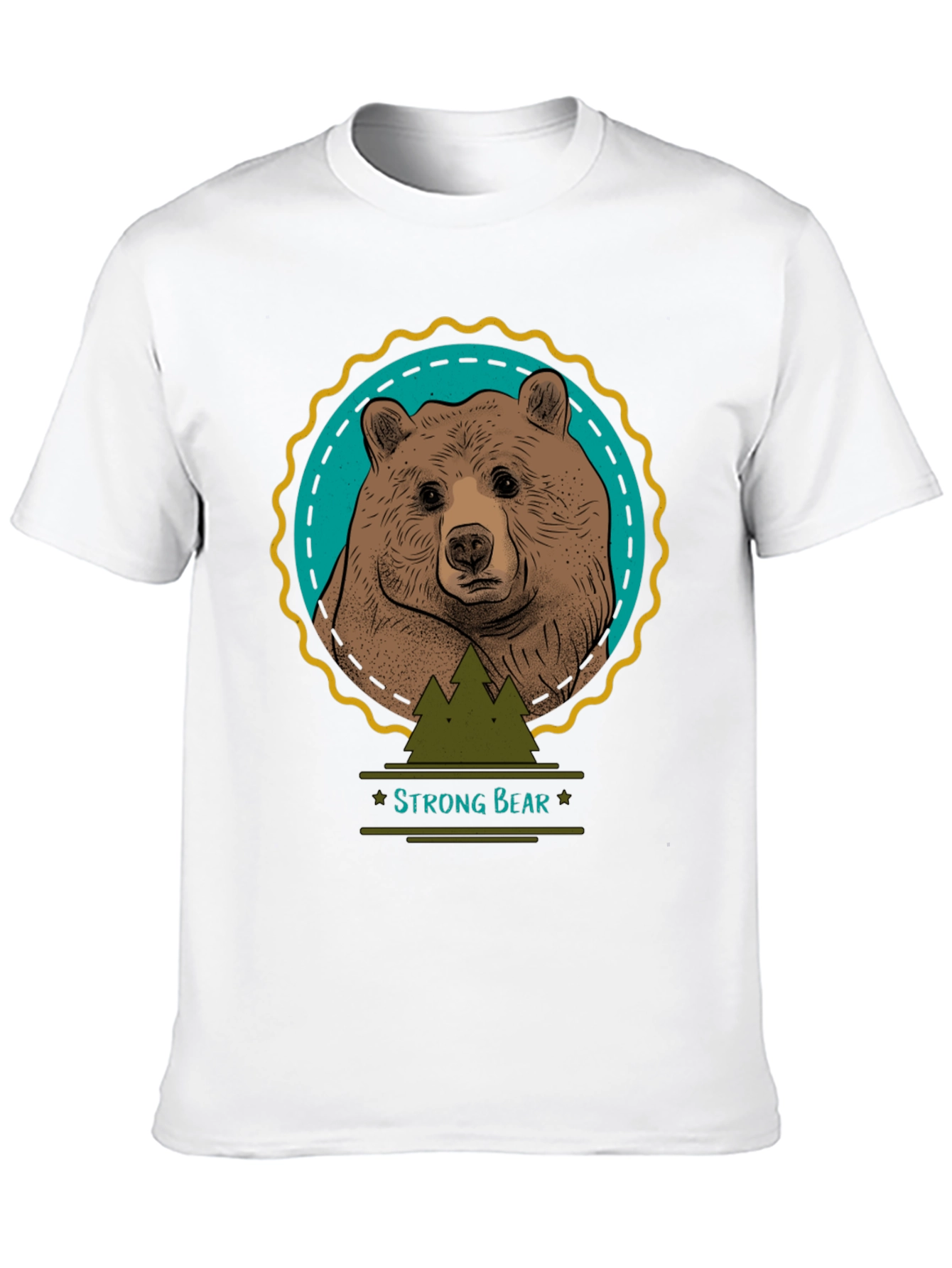 Strong Bear Graphic Tee - Nature Inspired Design
