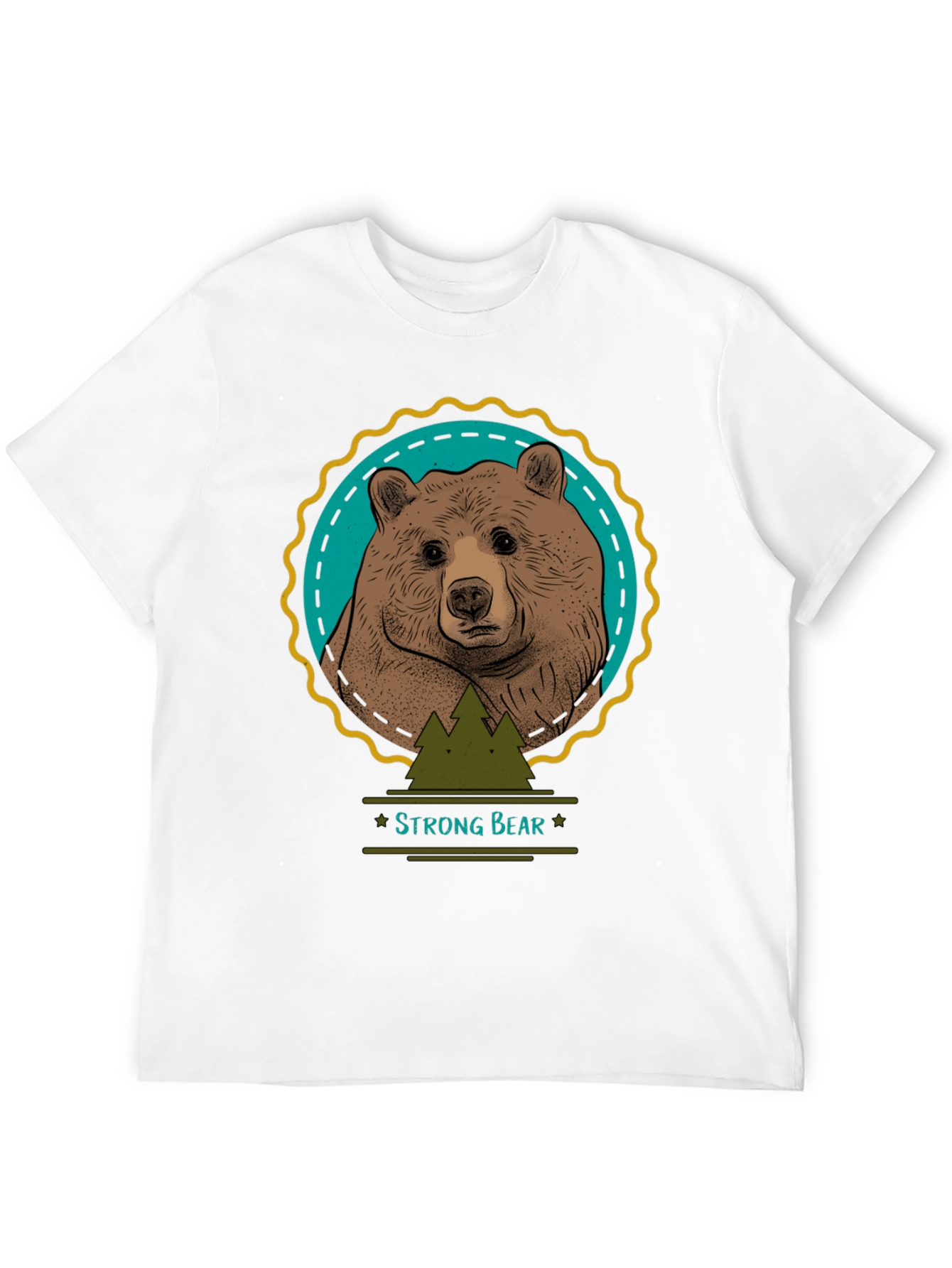 Strong Bear Graphic Tee - Nature Inspired Design