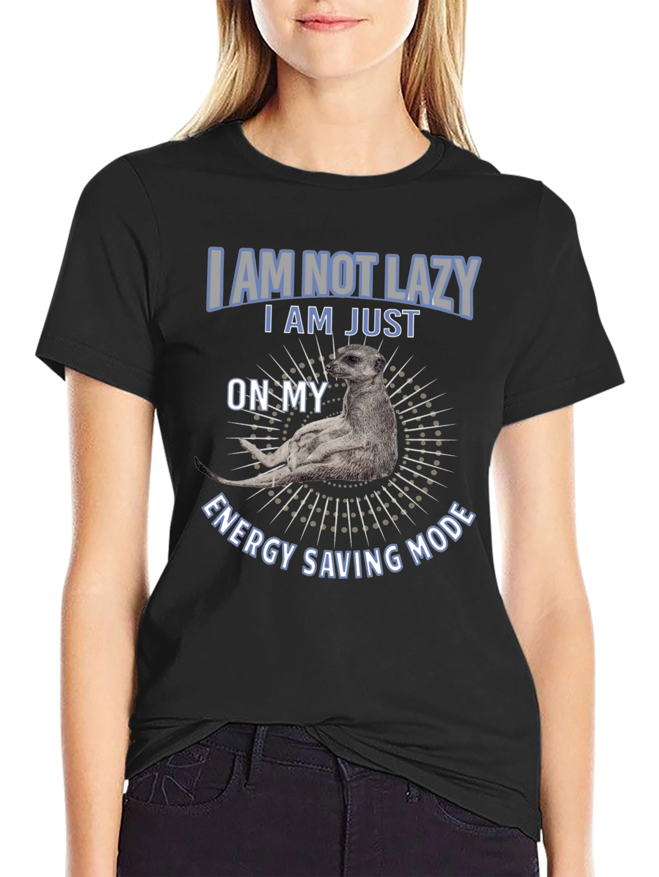 Lazy Meerkat Energy Saving Mode T-Shirt