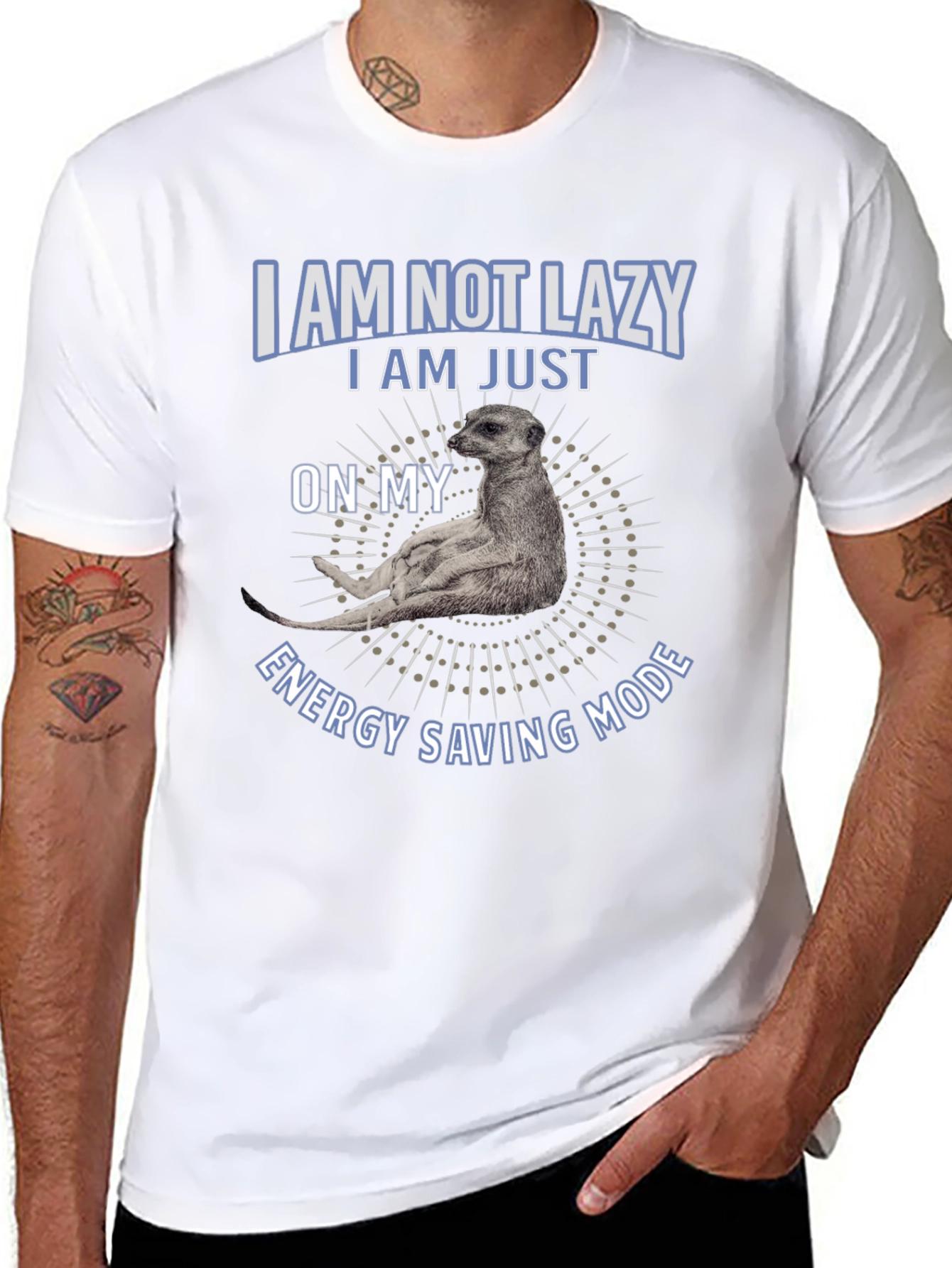 Lazy Meerkat Energy Saving Mode T-Shirt