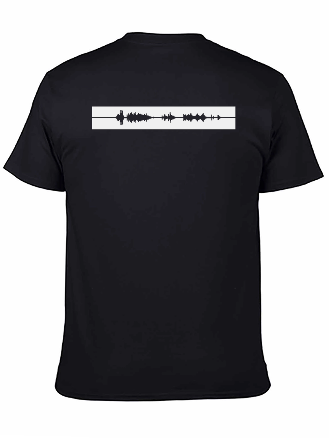 Sound Wave Graphic Tee - Black Cotton T-Shirt