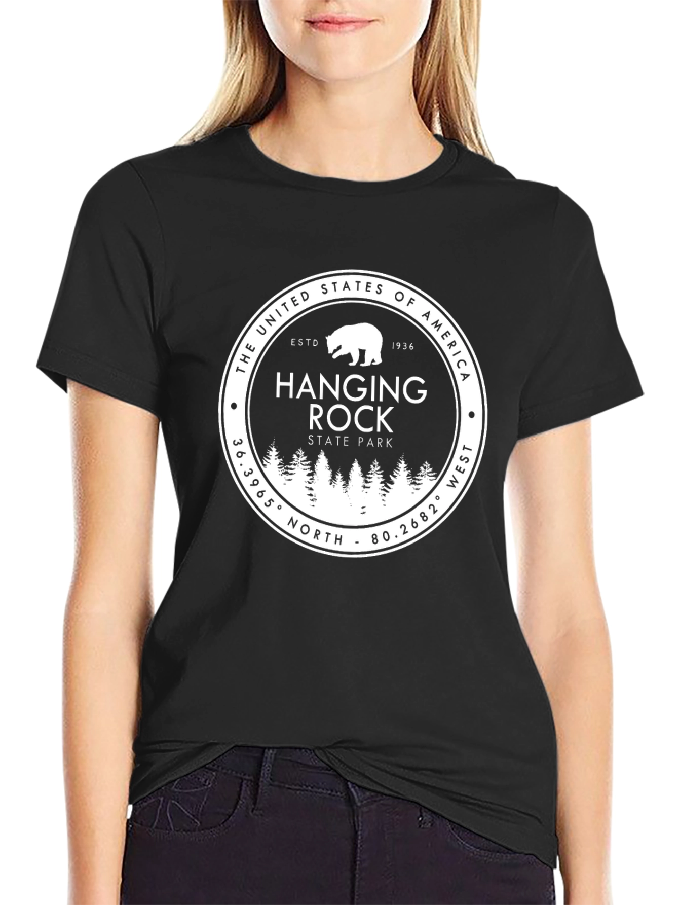 Hanging Rock State Park Black T-Shirt