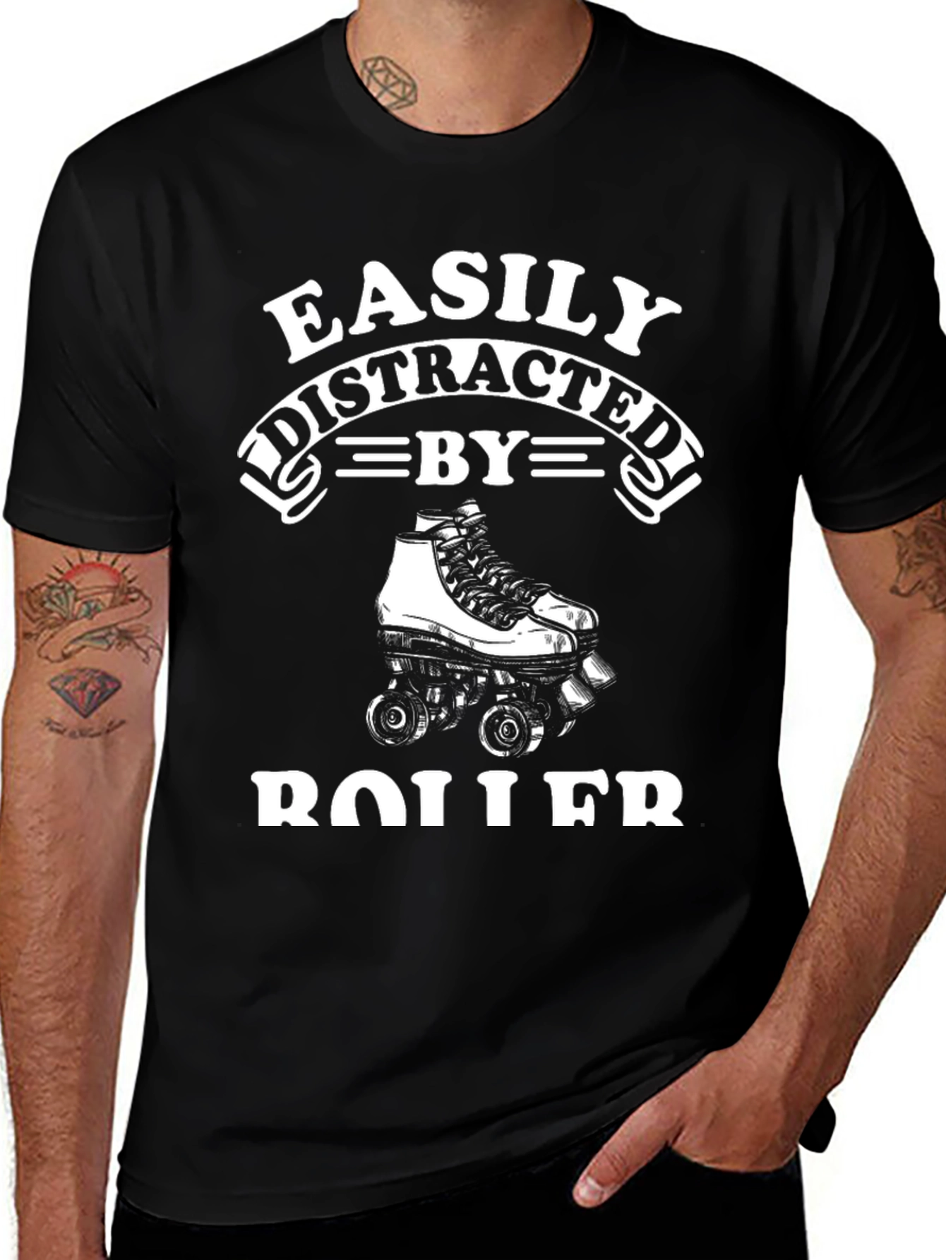 Easily Distracted by Roller Skating T-Shirt