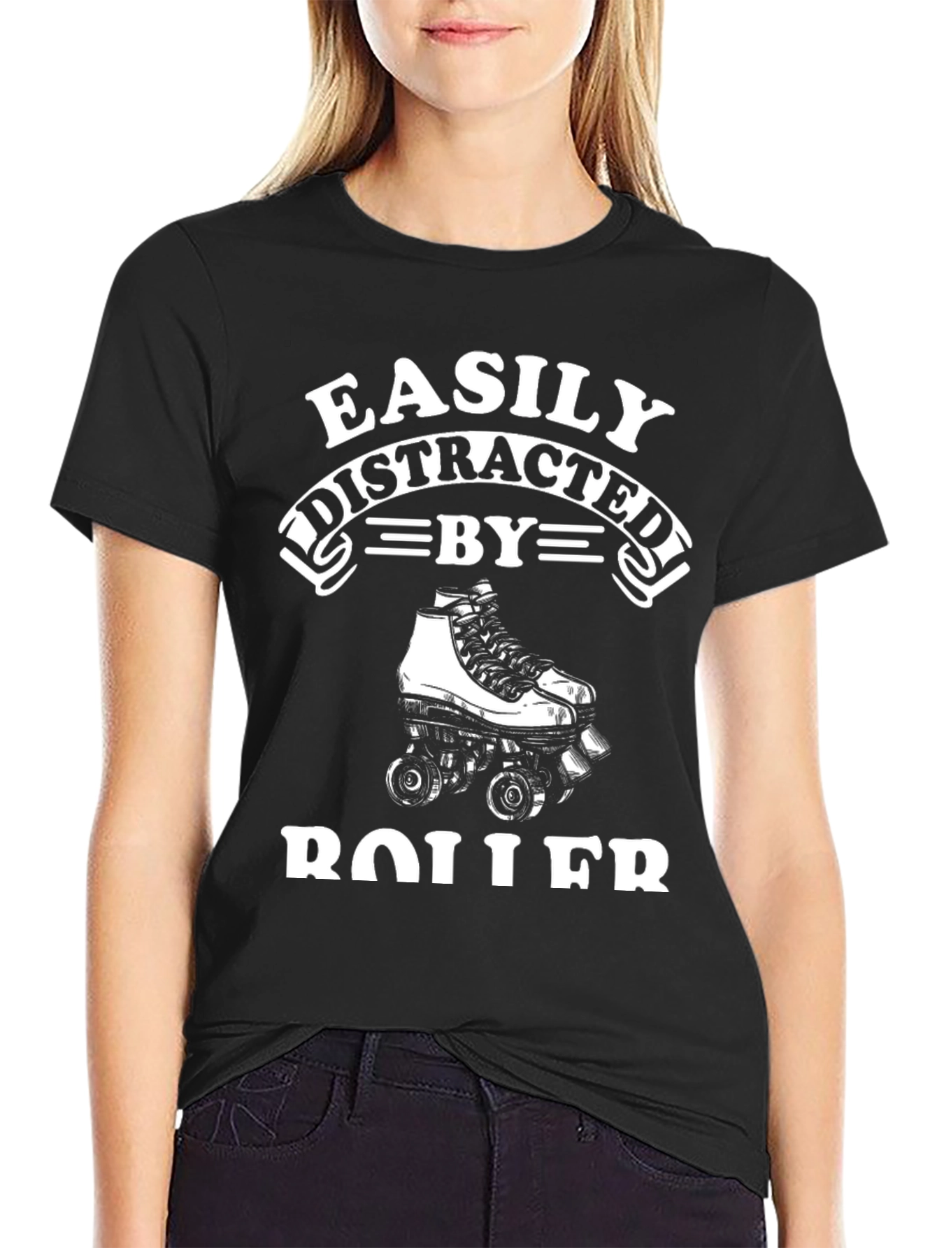 Easily Distracted by Roller Skating T-Shirt