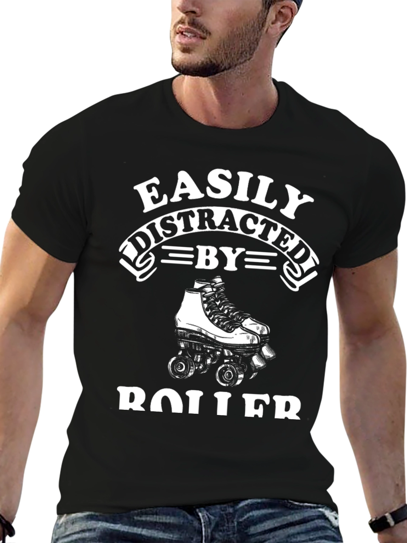 Easily Distracted by Roller Skating T-Shirt