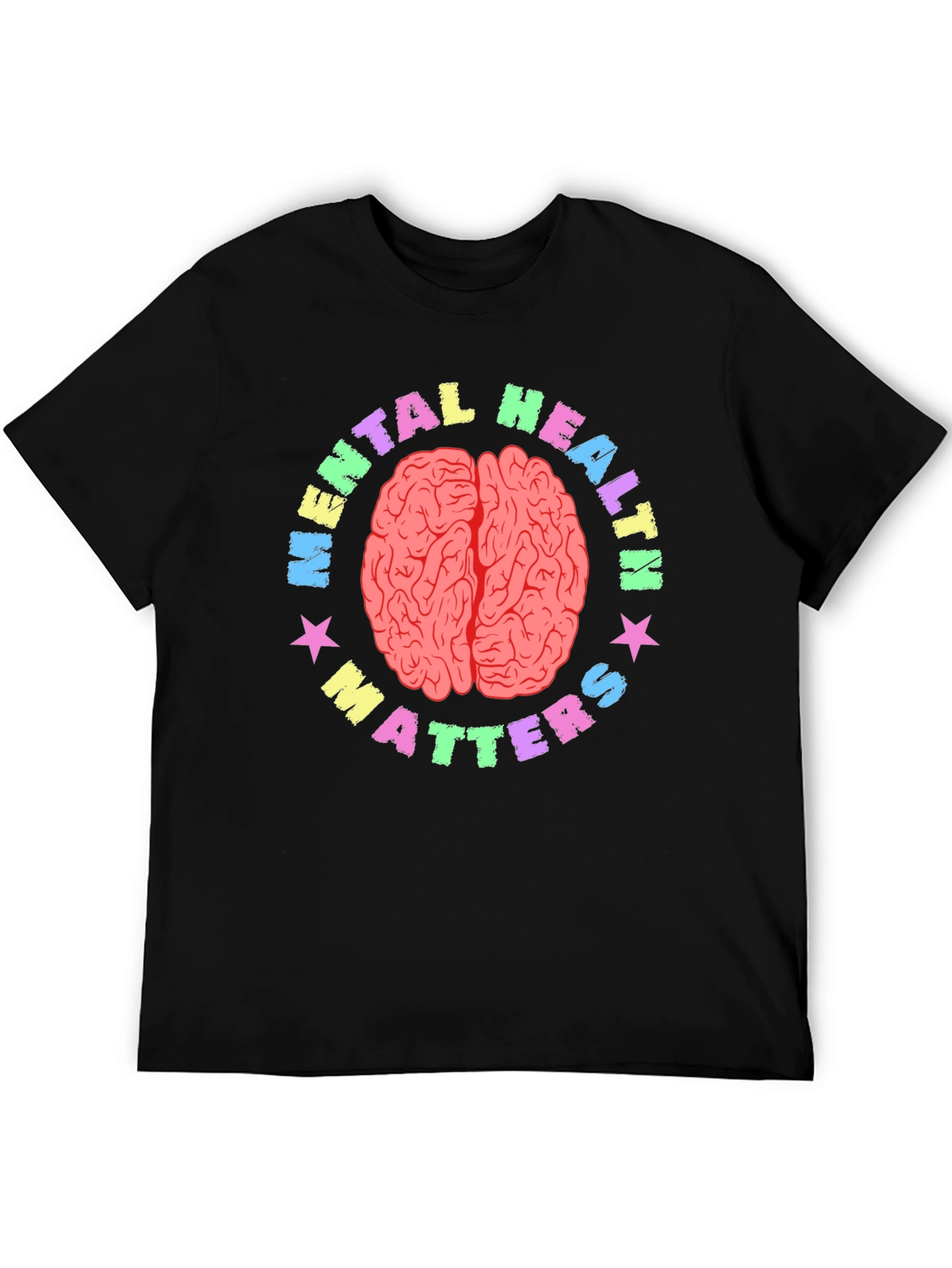 Mental Health Matters Brain Graphic T-Shirt