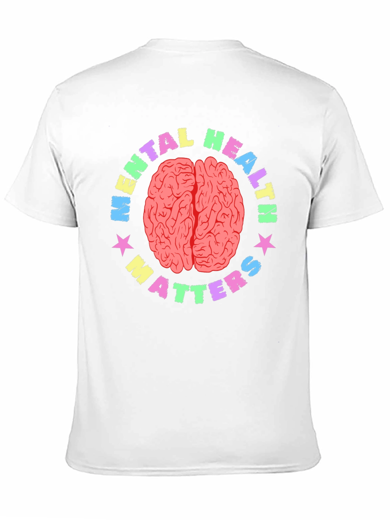 Mental Health Matters Brain Graphic T-Shirt