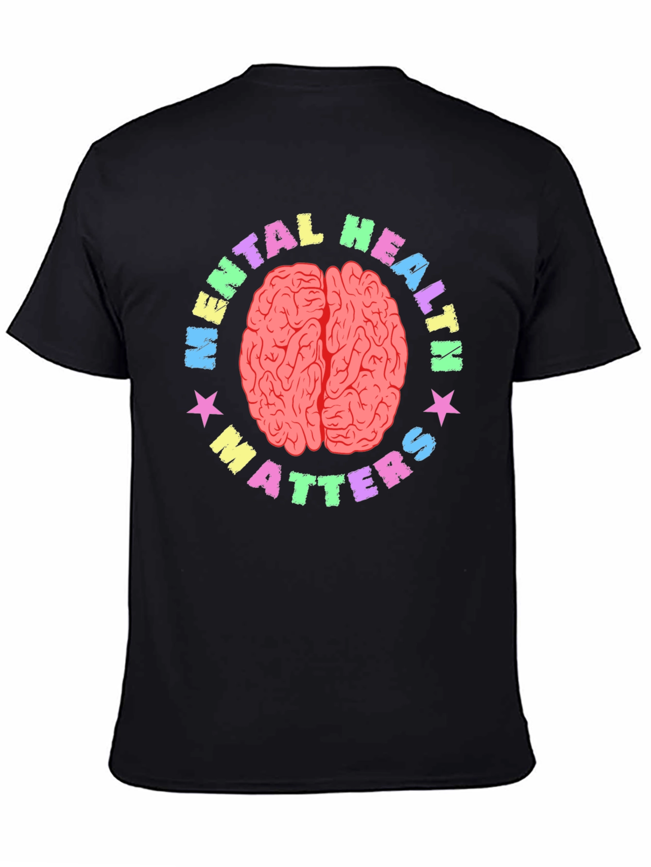 Mental Health Matters Brain Graphic T-Shirt