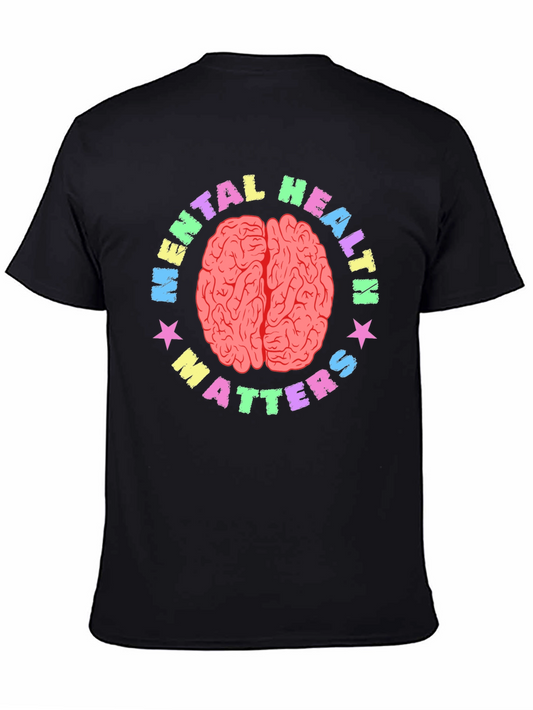 Mental Health Matters Brain Graphic T-Shirt