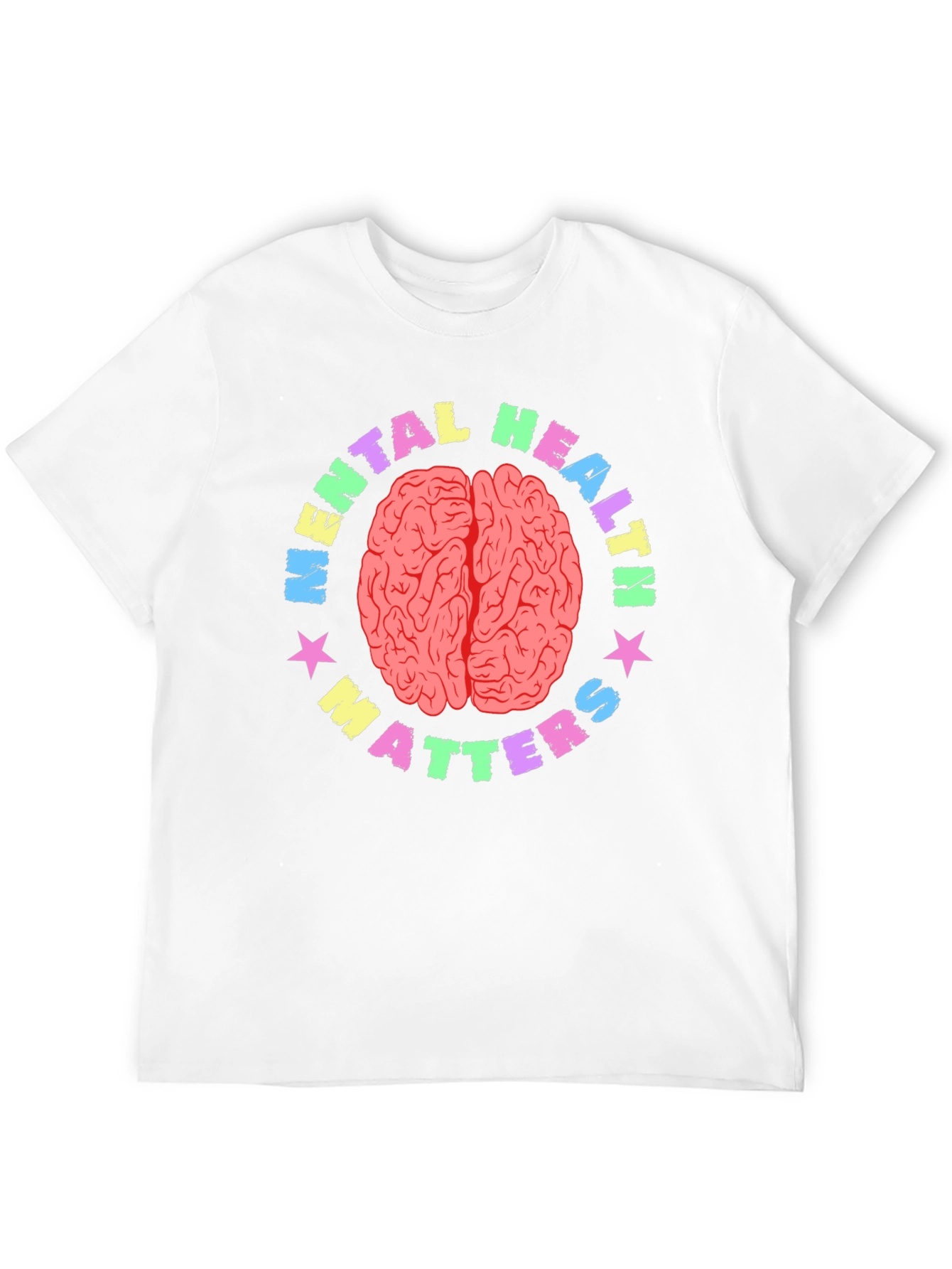 Mental Health Matters Brain Graphic T-Shirt