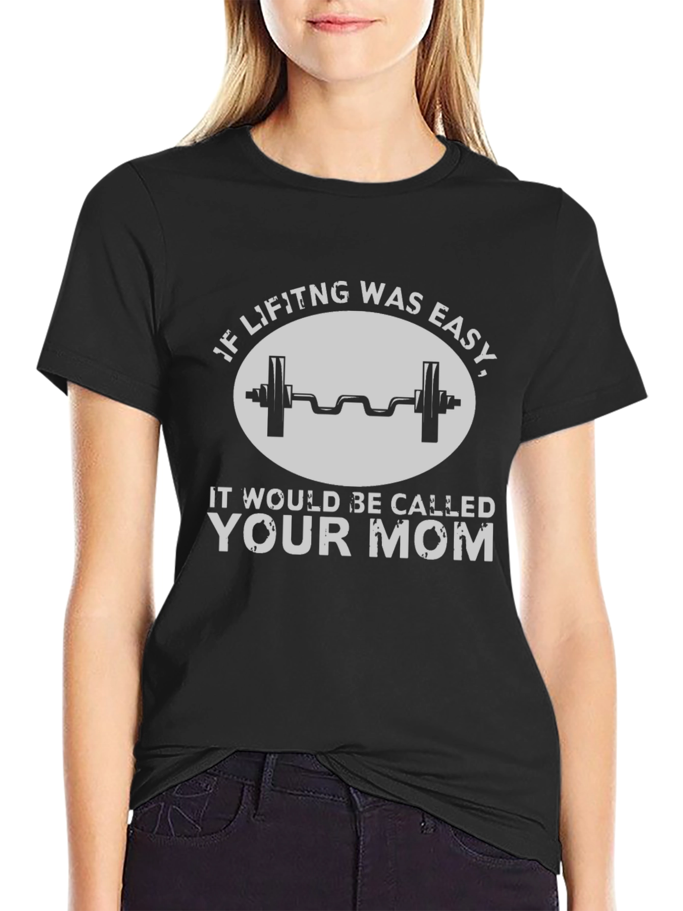 Lifting Humor Tee - Your Mom Gym Shirt