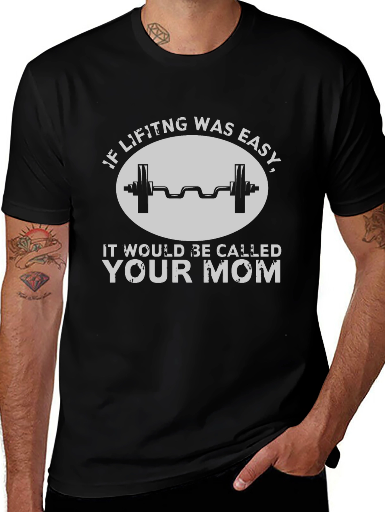 Lifting Humor Tee - Your Mom Gym Shirt