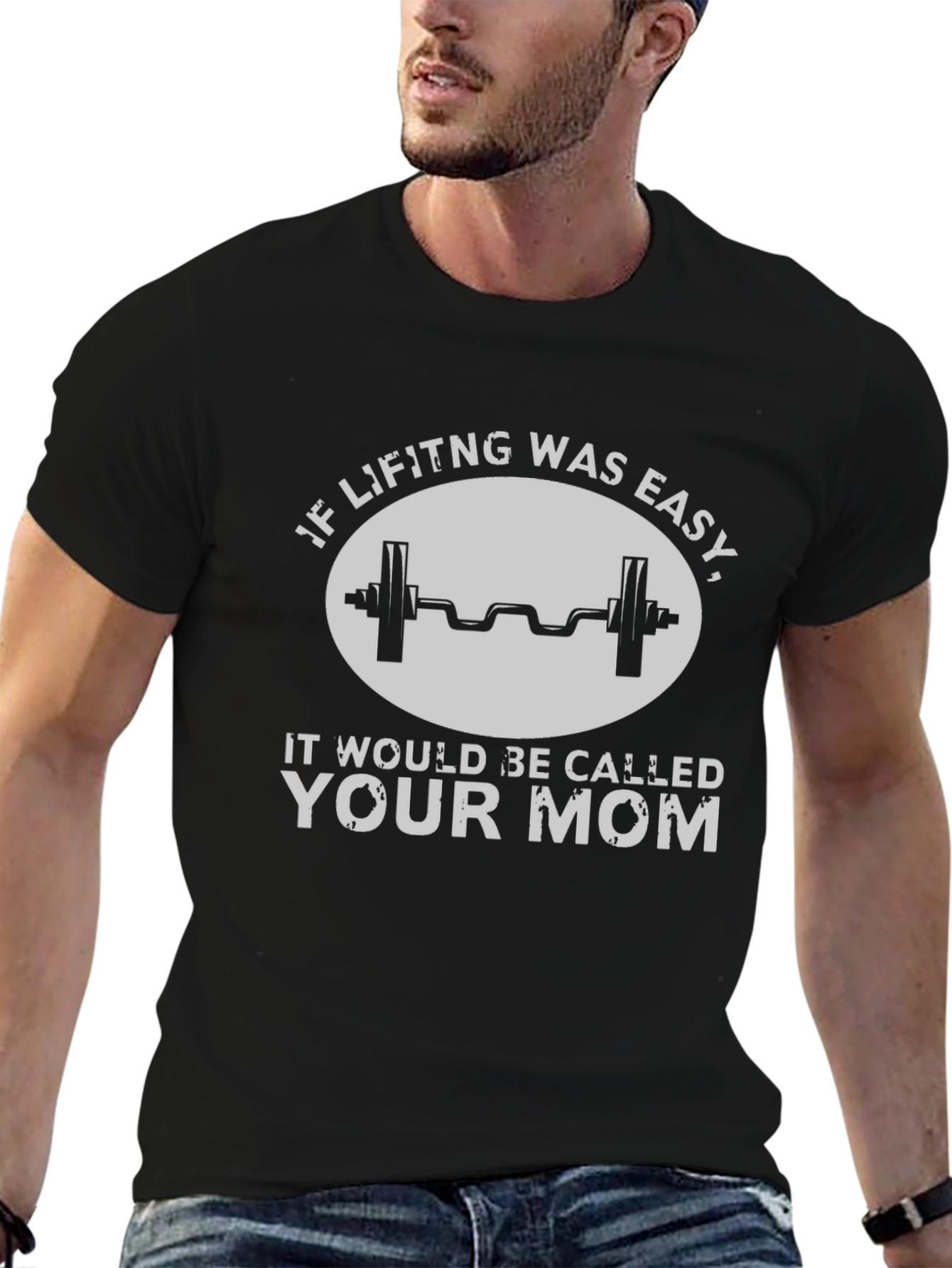 Lifting Humor Tee - Your Mom Gym Shirt