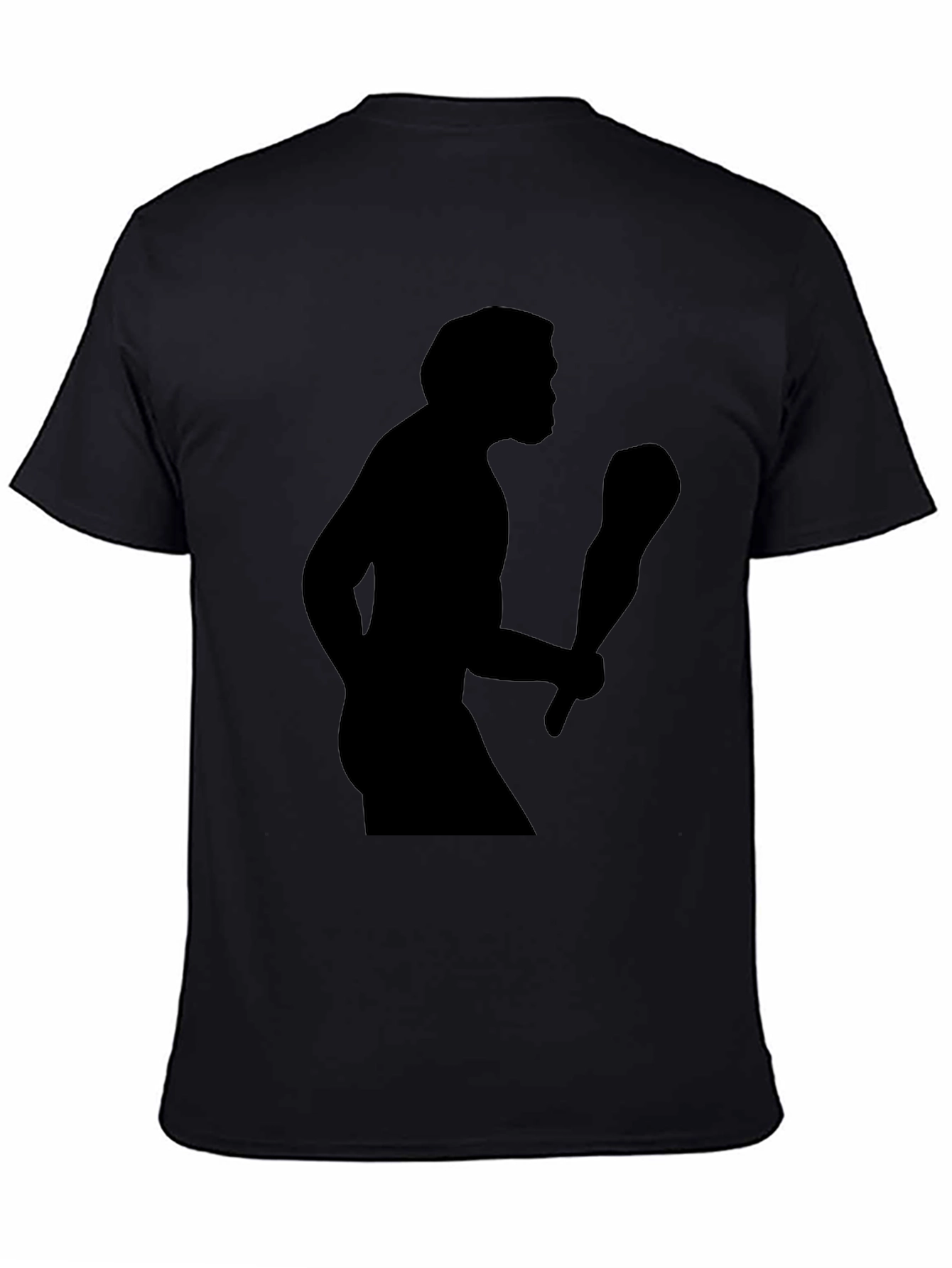 Caveman Silhouette T-Shirt - Black Graphic Tee
