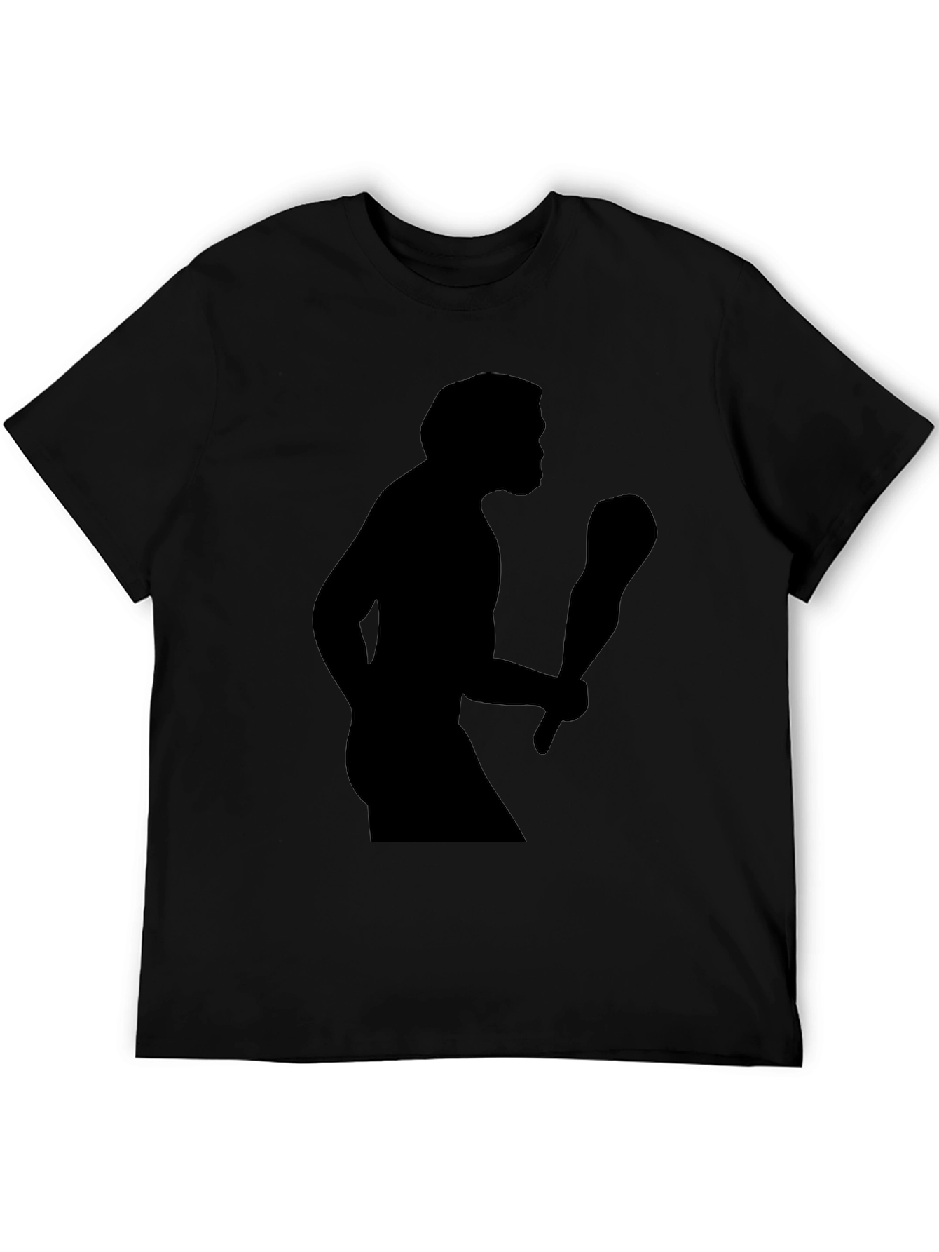 Caveman Silhouette T-Shirt - Black Graphic Tee