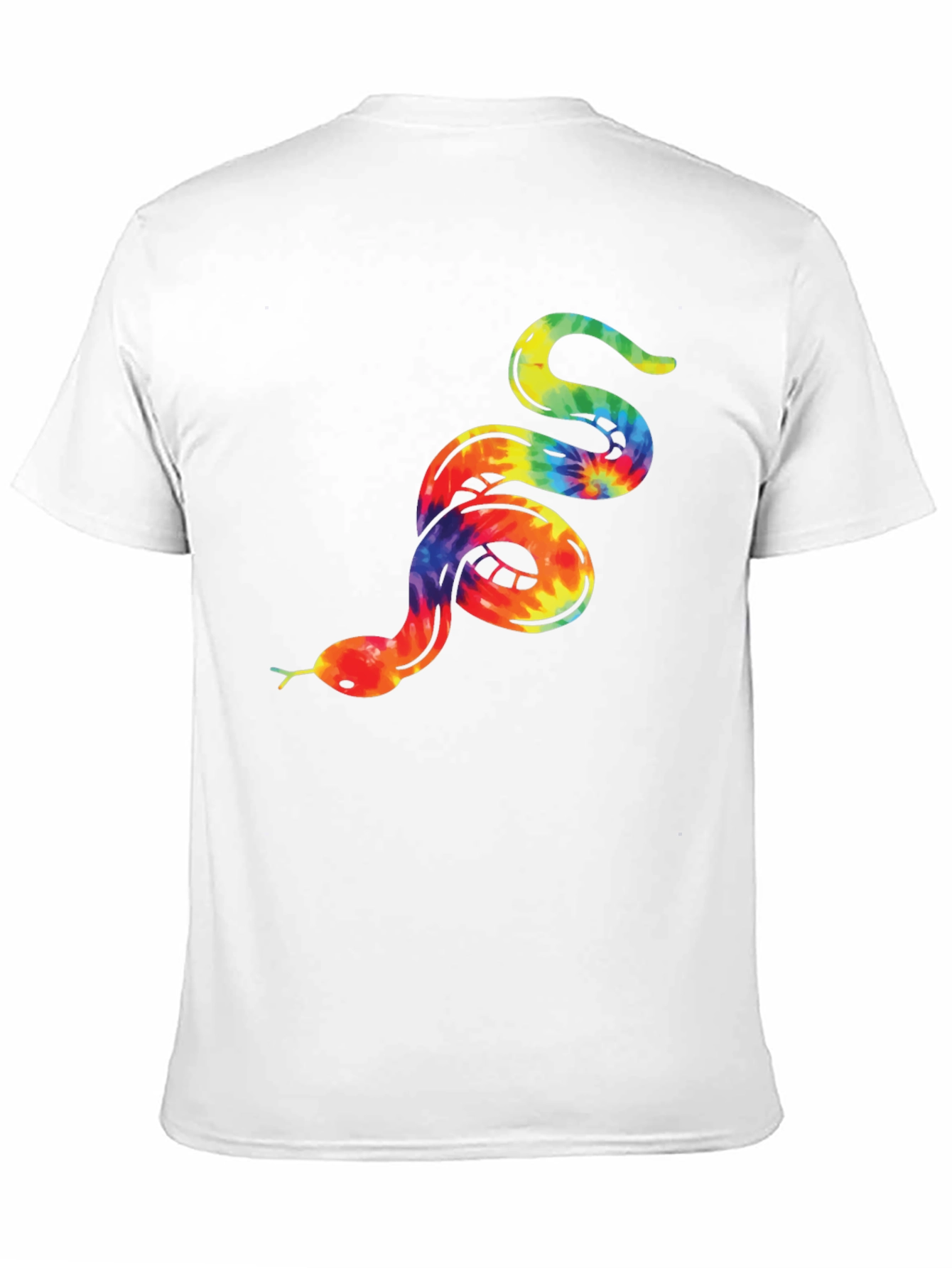 Tie-Dye Snake Graphic Tee - Bold & Unique Design