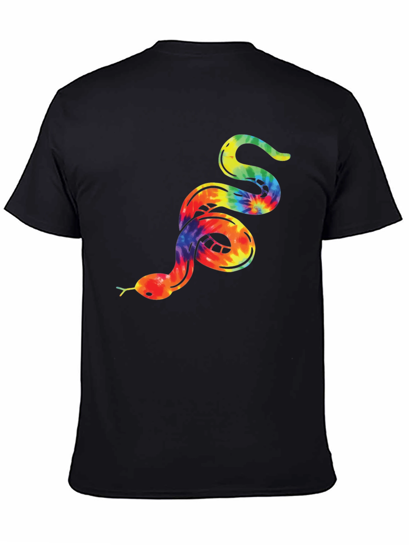 Tie-Dye Snake Graphic Tee - Bold & Unique Design