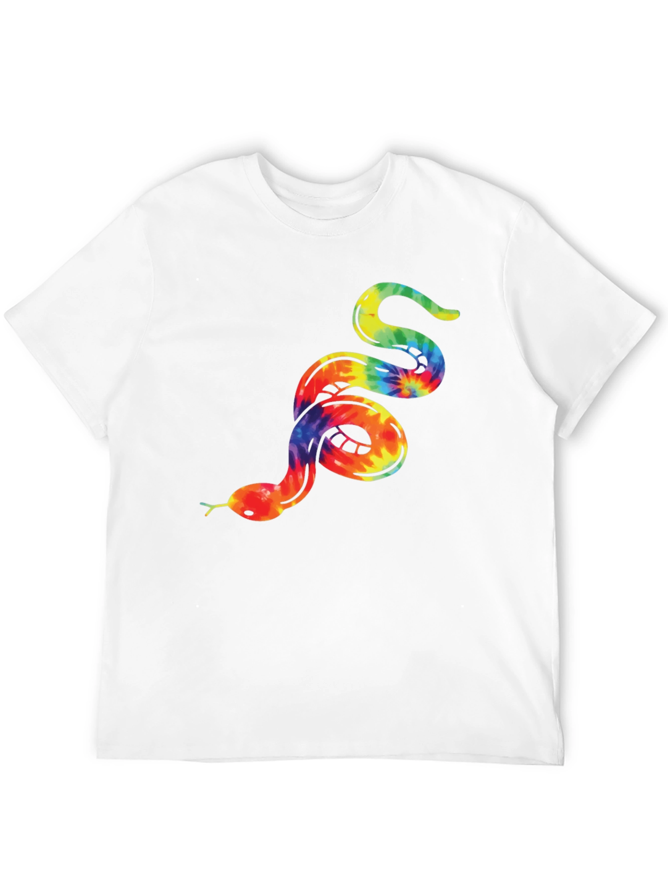 Tie-Dye Snake Graphic Tee - Bold & Unique Design